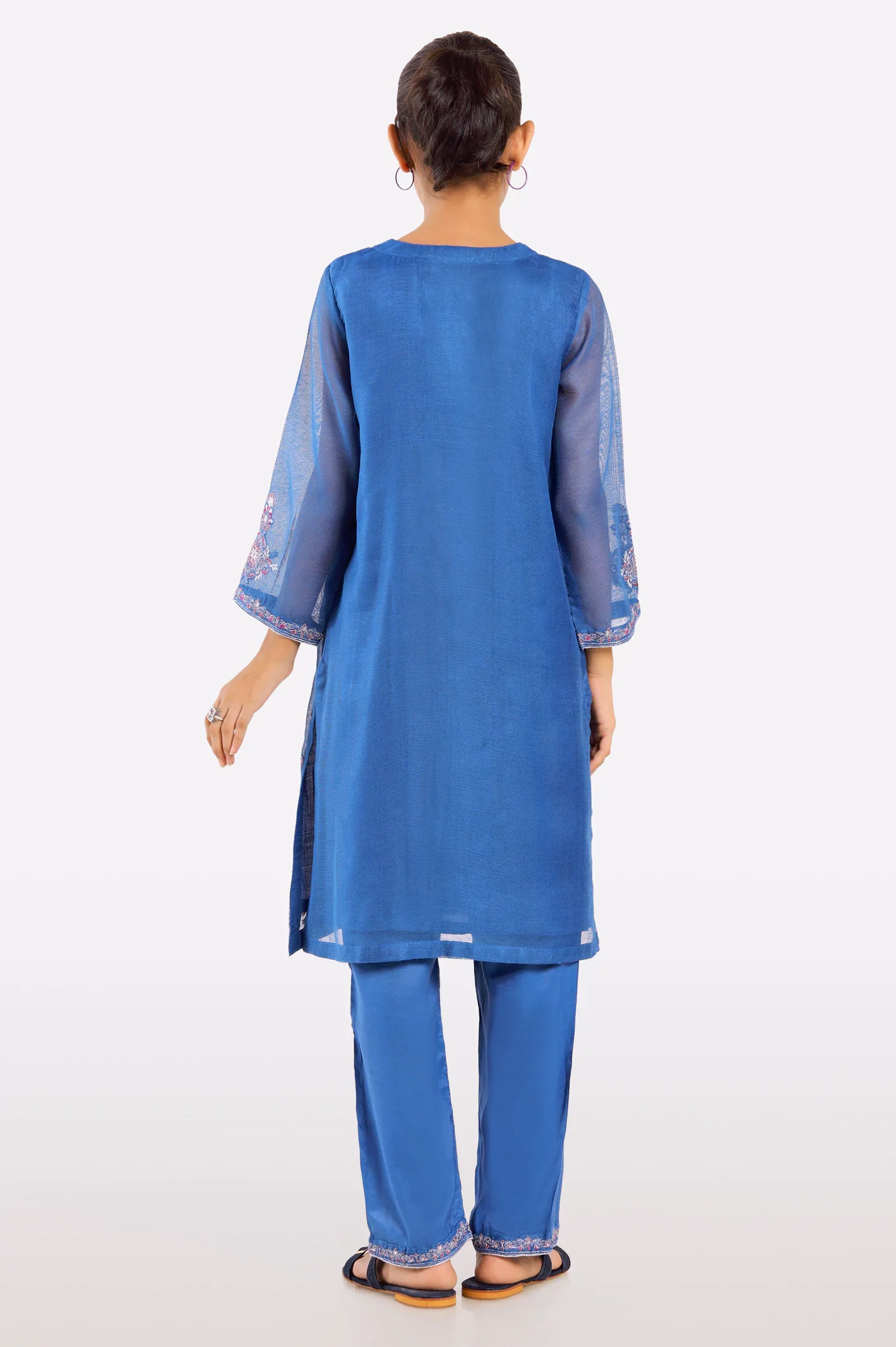 Blue Embroidered Girls 2PC - Image 3
