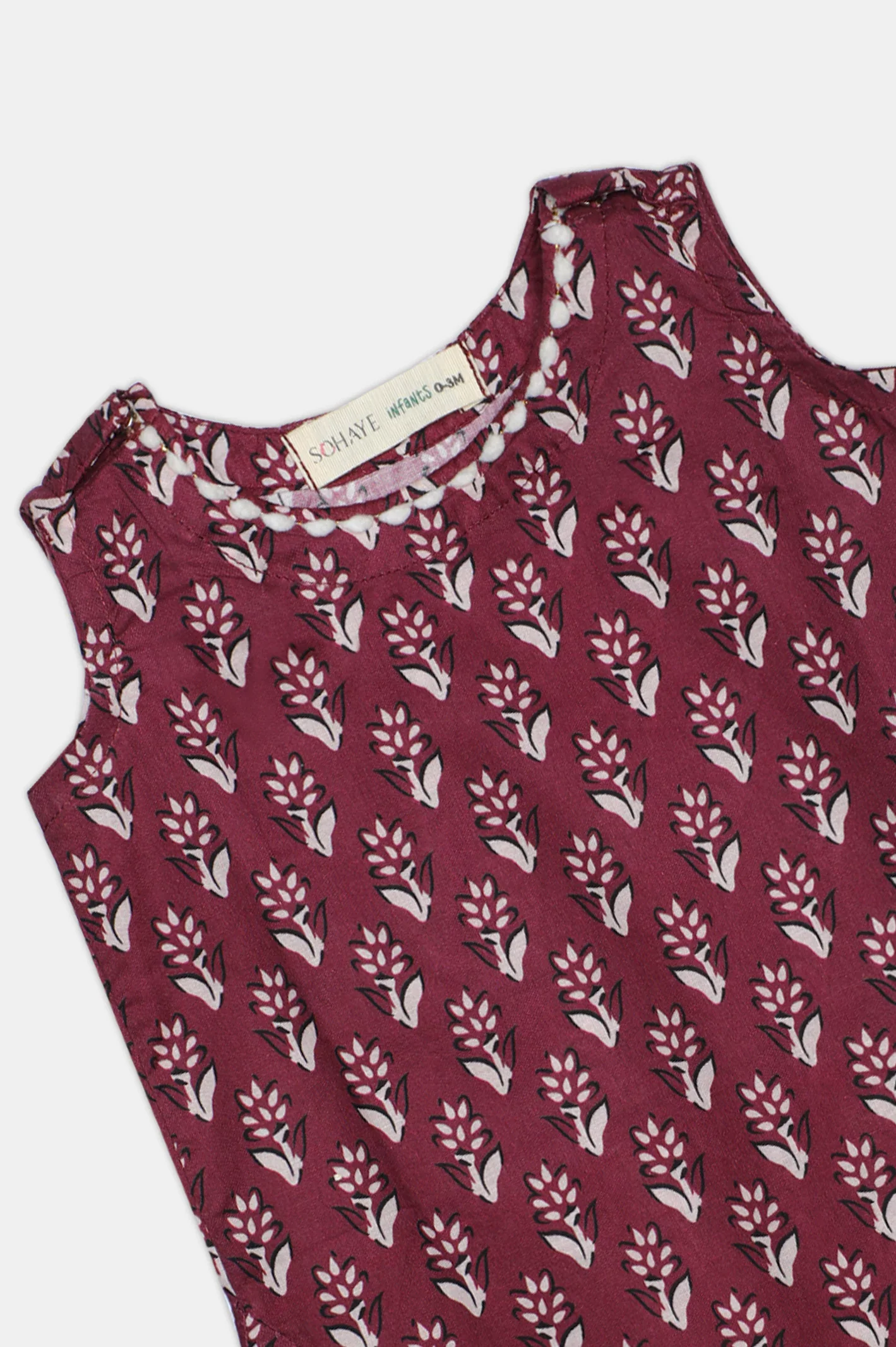 Purple Printed Infant Kurti - Image 2