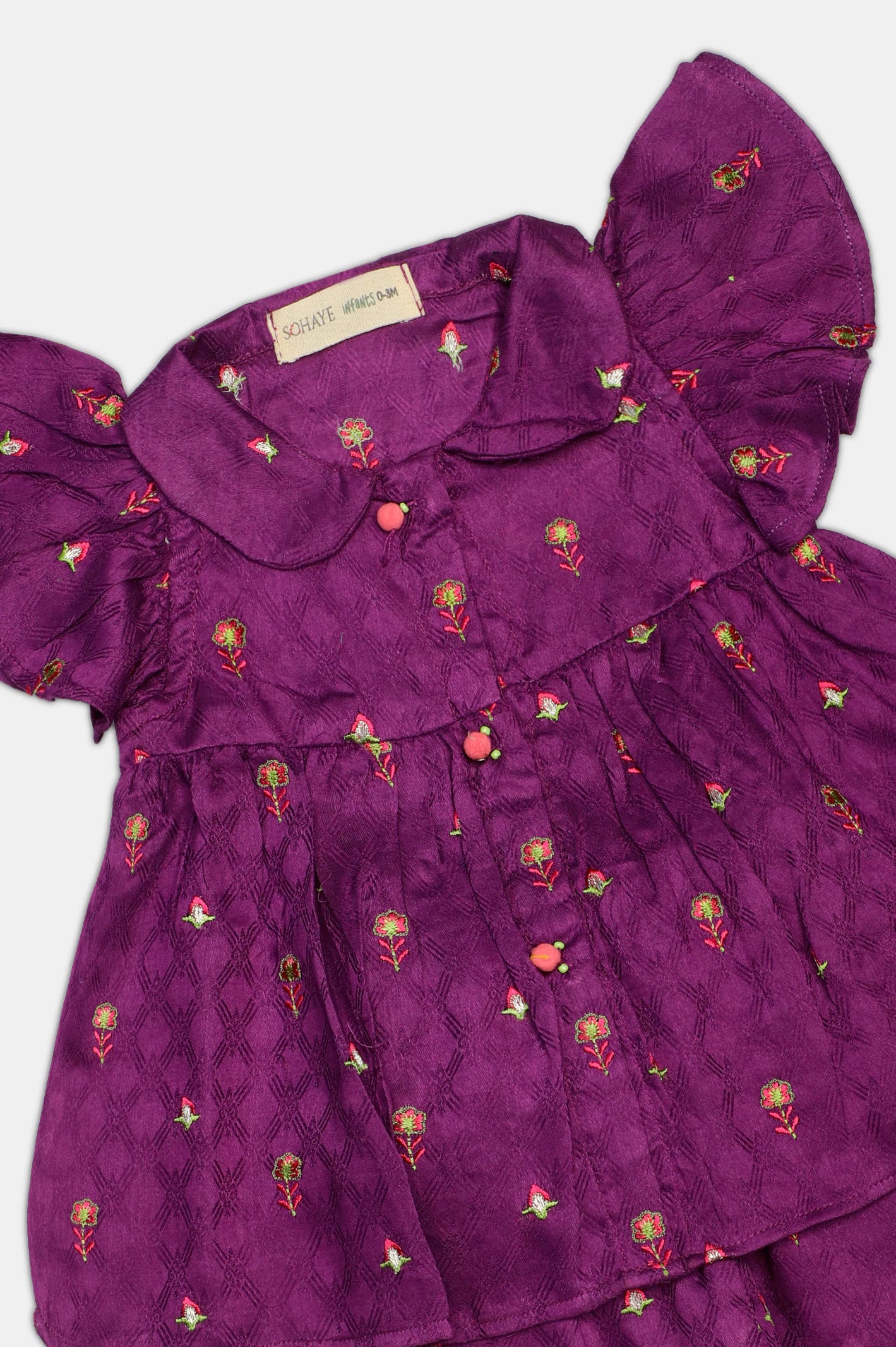 Purple Embroidered Infant 2PC - Image 2