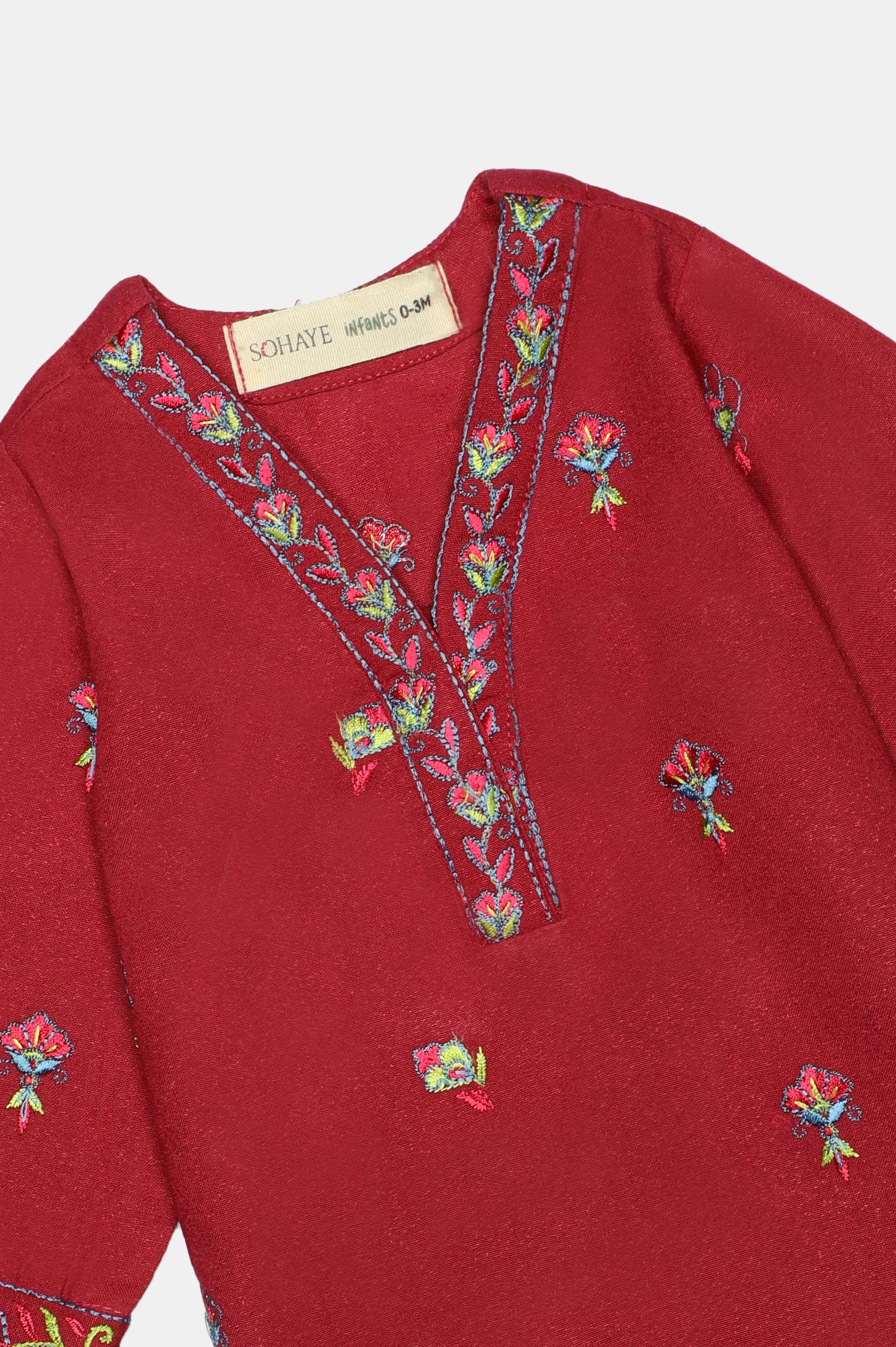 Pink Embroidered Infant 2PC - Image 2