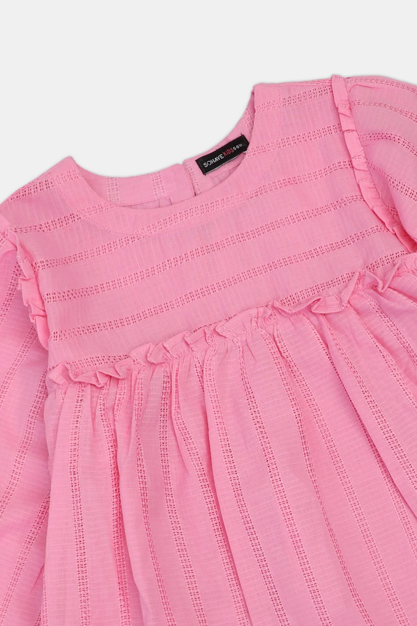 Pink Stylised Girls Kurti - Image 6
