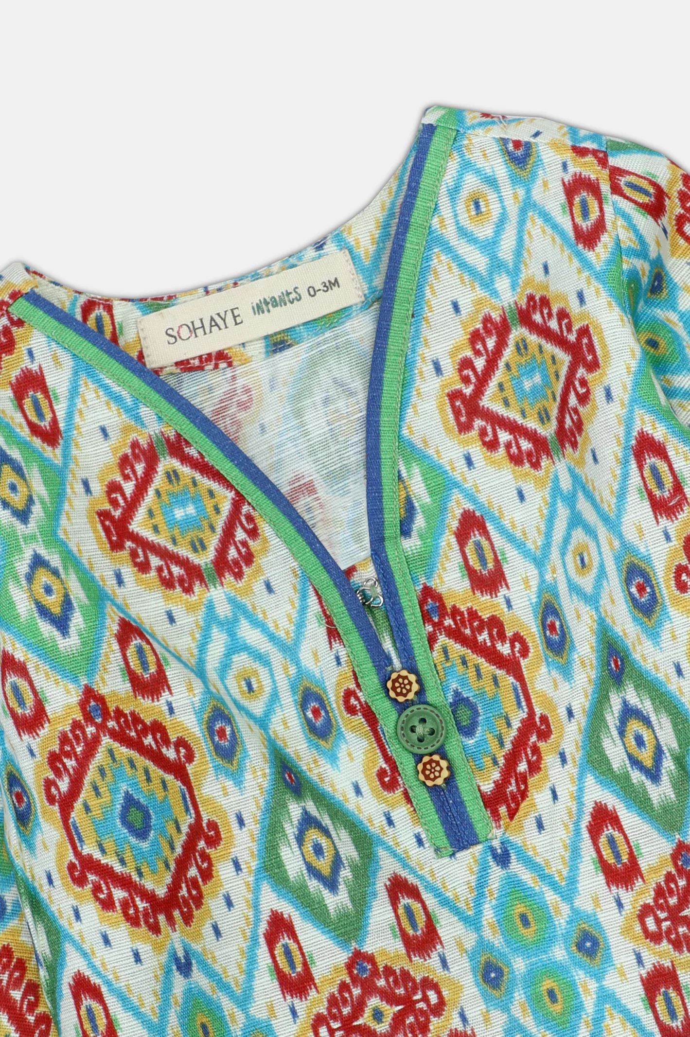 Printed Khaddar-Cream Infant 2PC - Image 2