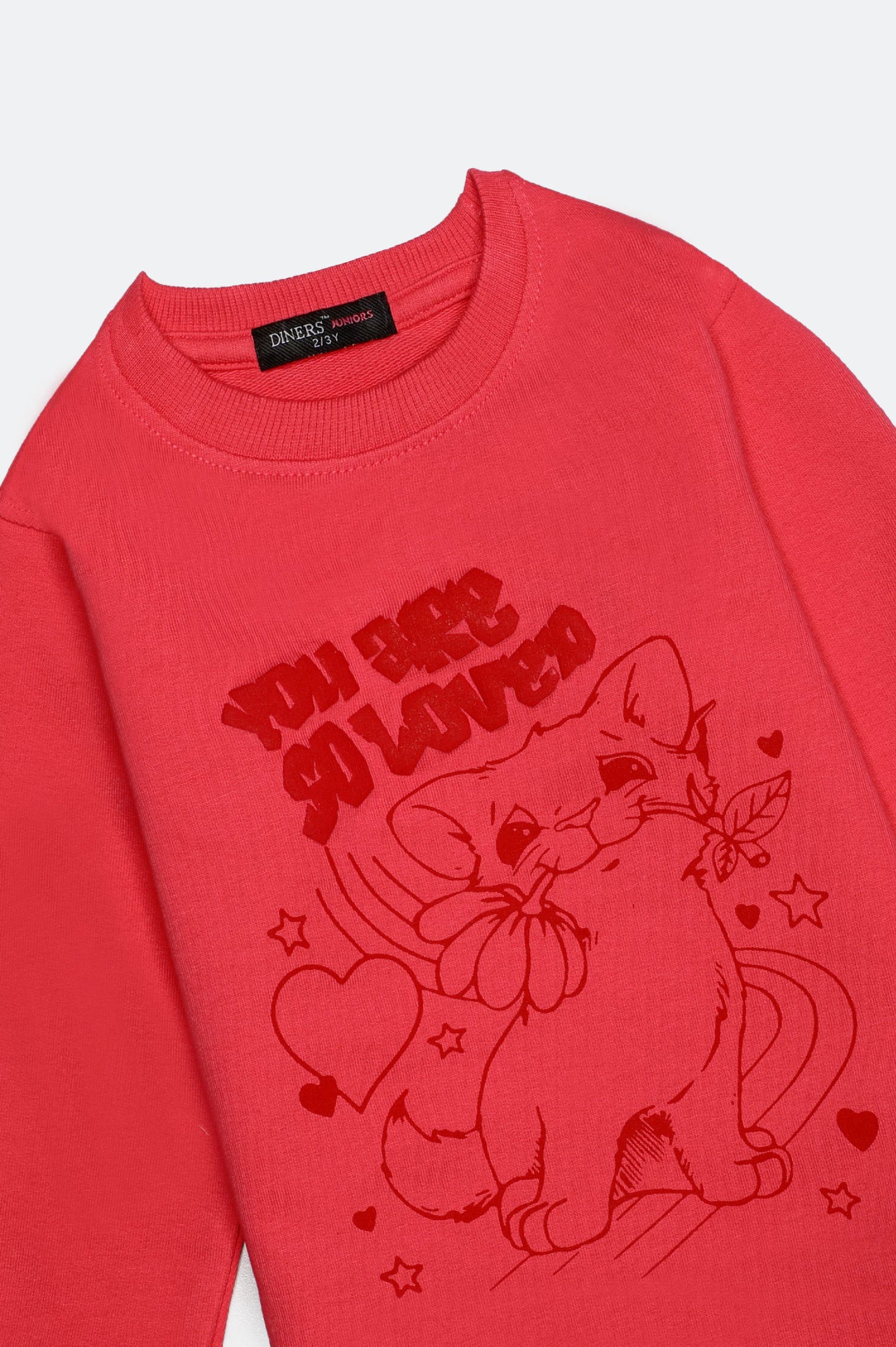 Pink Graphic Girls Sweatshirt - Image 2