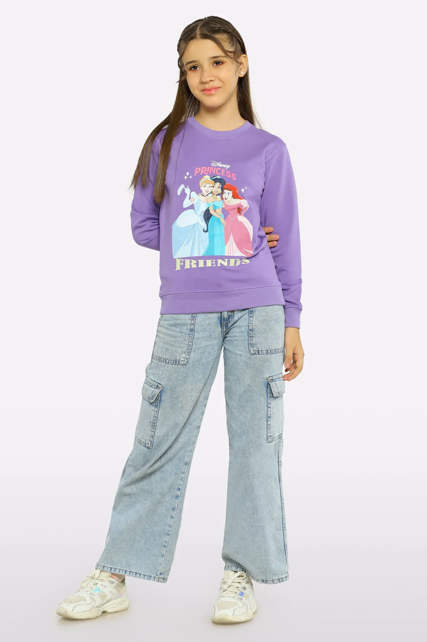 Princess Graphic Printed Girls Sweatshirt - Image 2