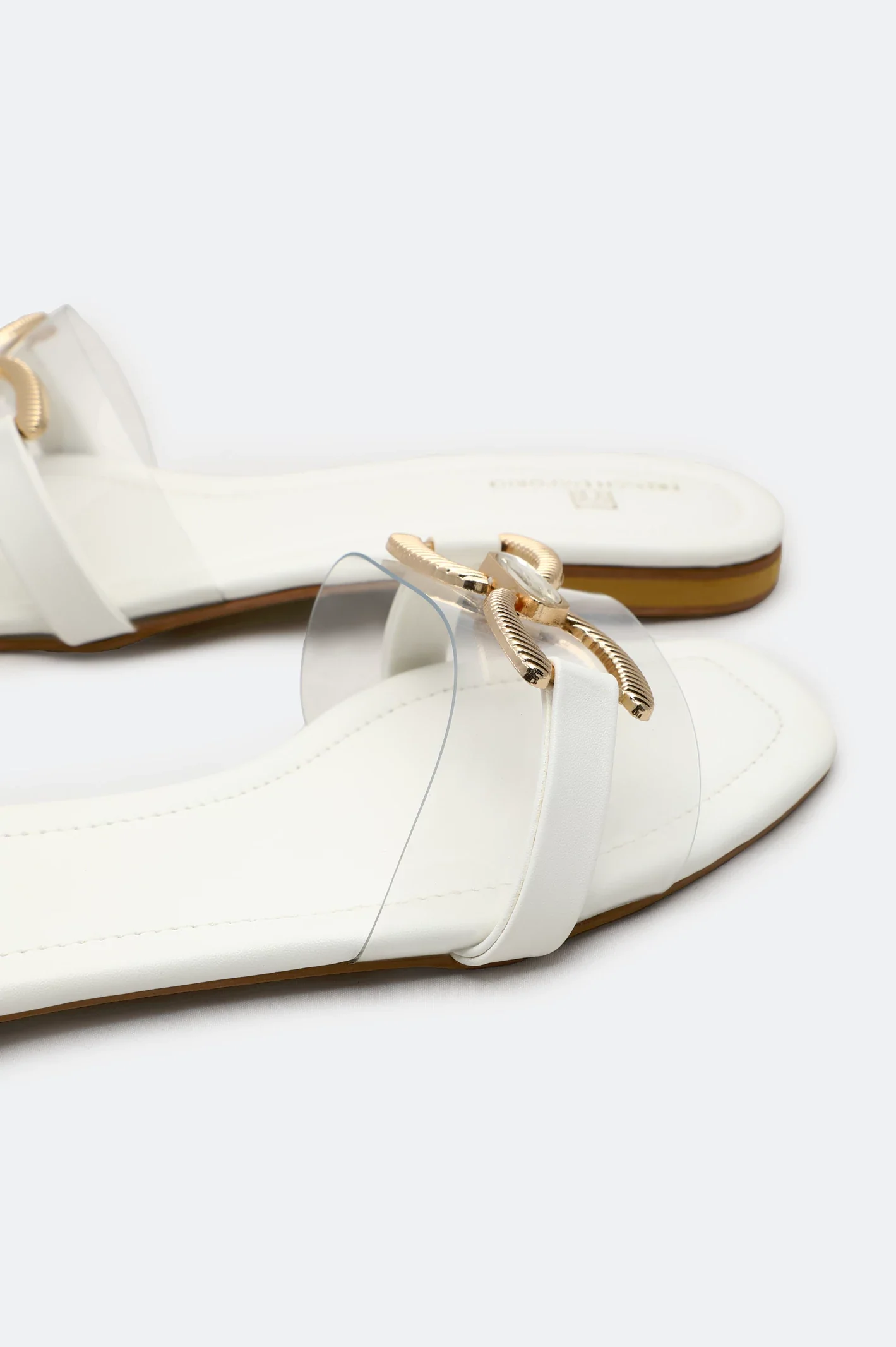 White Ladies Casual Slippers - Image 2