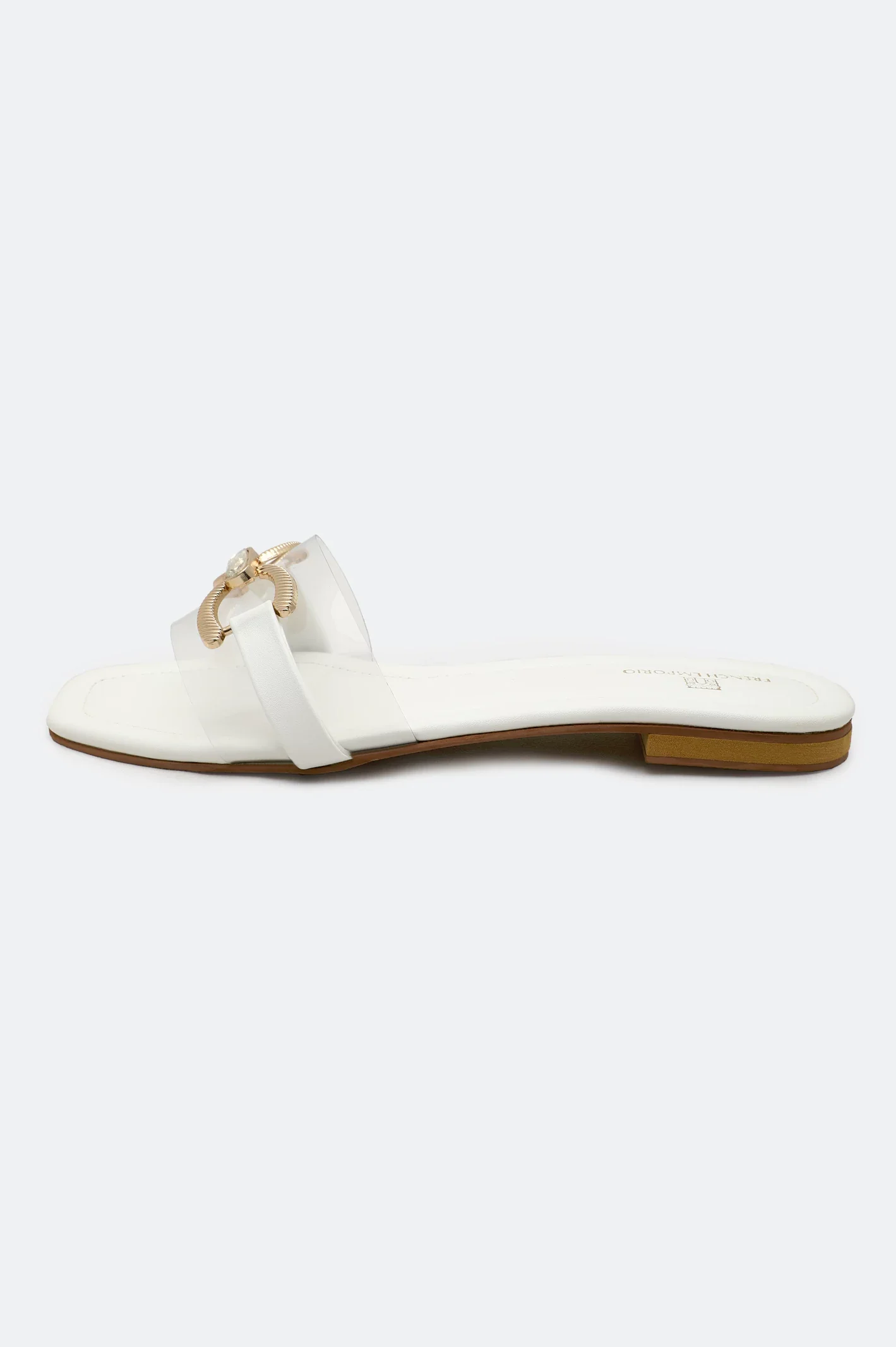 White Ladies Casual Slippers - Image 3