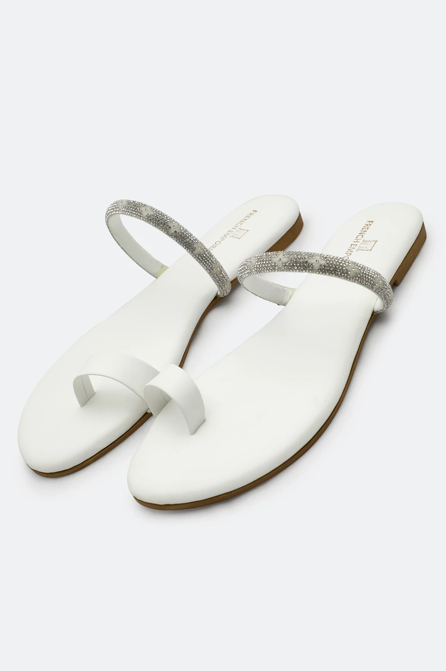 White Ladies Casual Slippers - Image 4