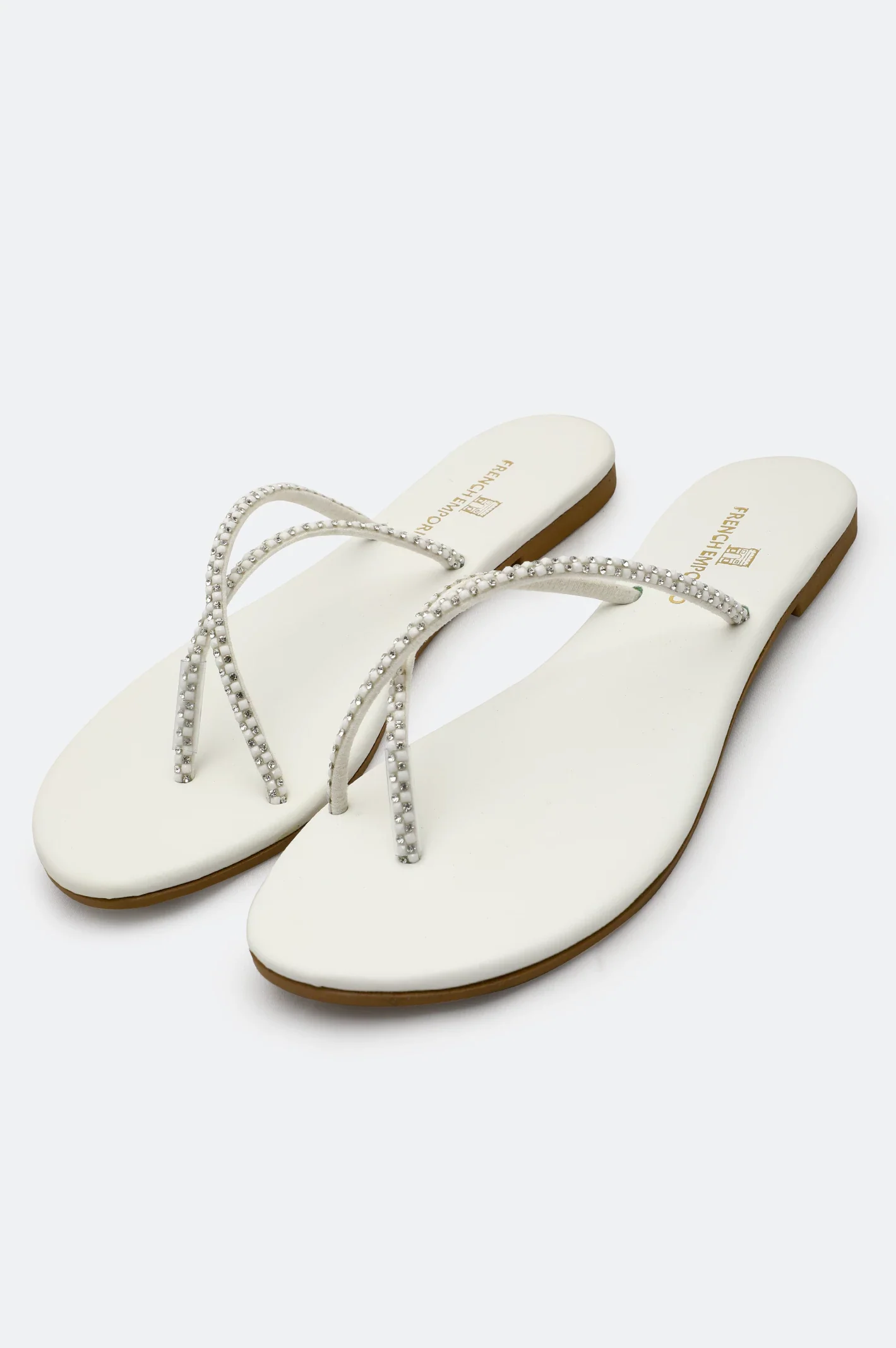 White Ladies Casual Slippers - Image 4