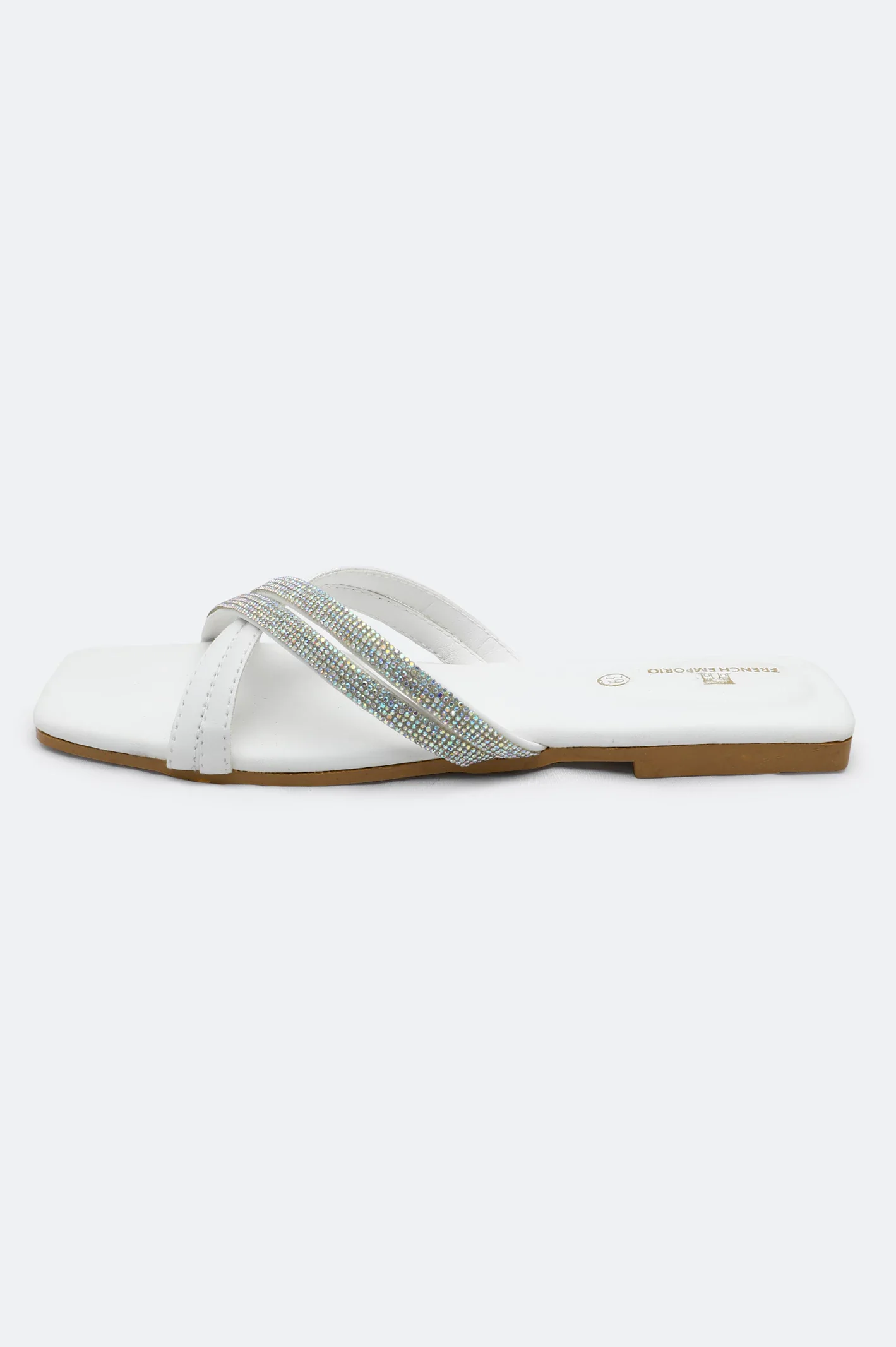 White Ladies Casual Slippers - Image 3