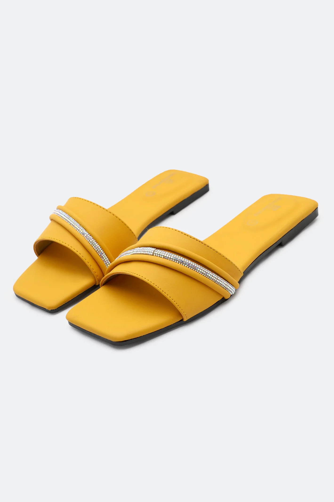 Yellow Ladies Casual Slippers - Image 4