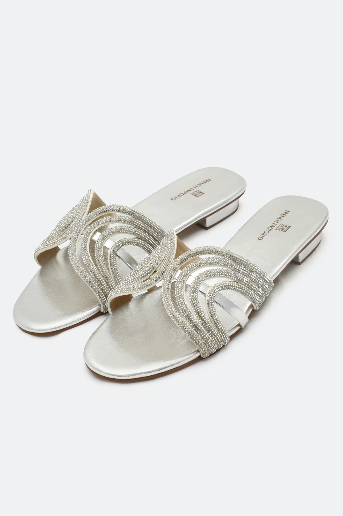 Silver Ladies Casual Slippers - Image 4