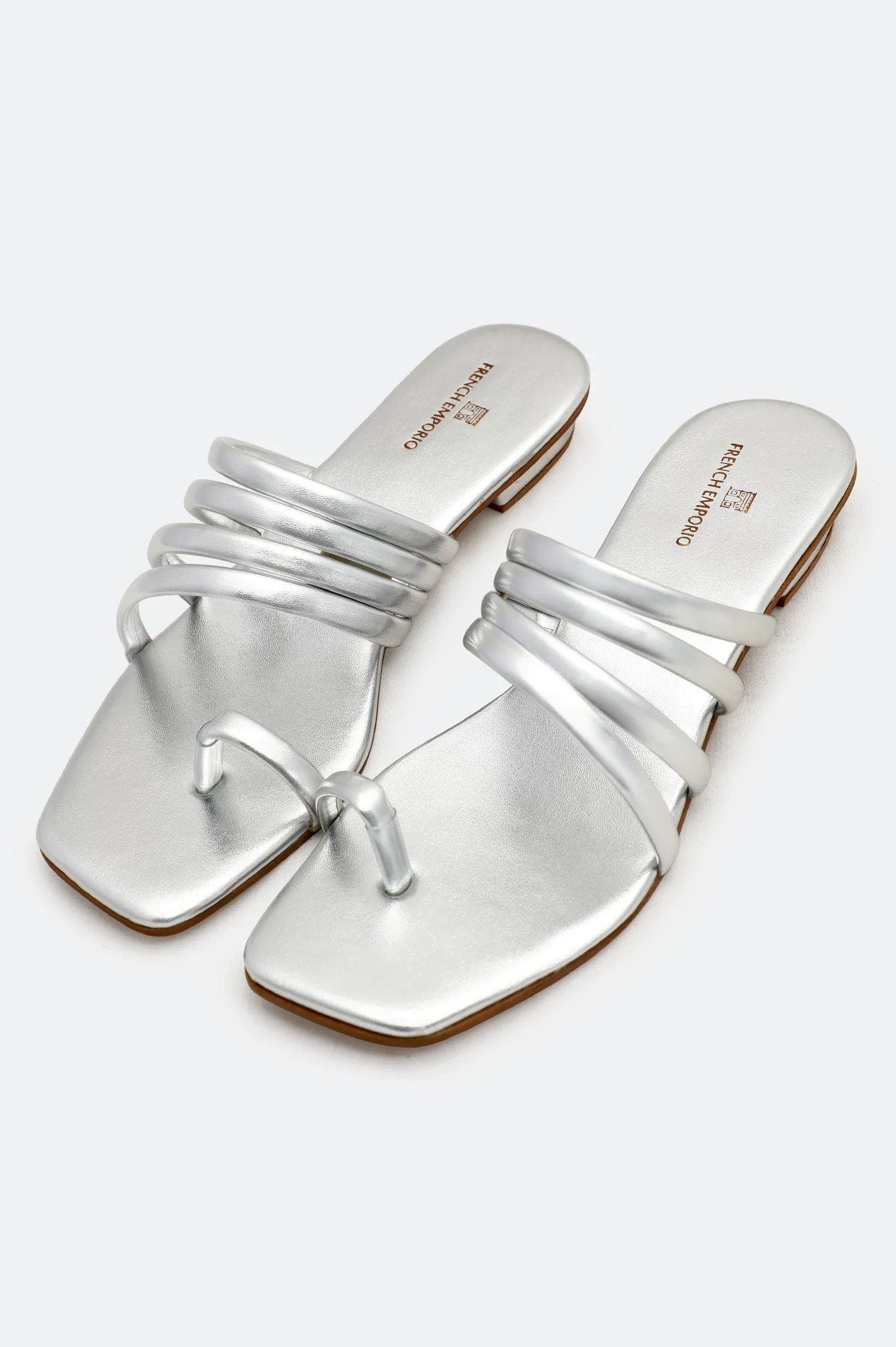 Silver Ladies Casual Slippers - Image 4