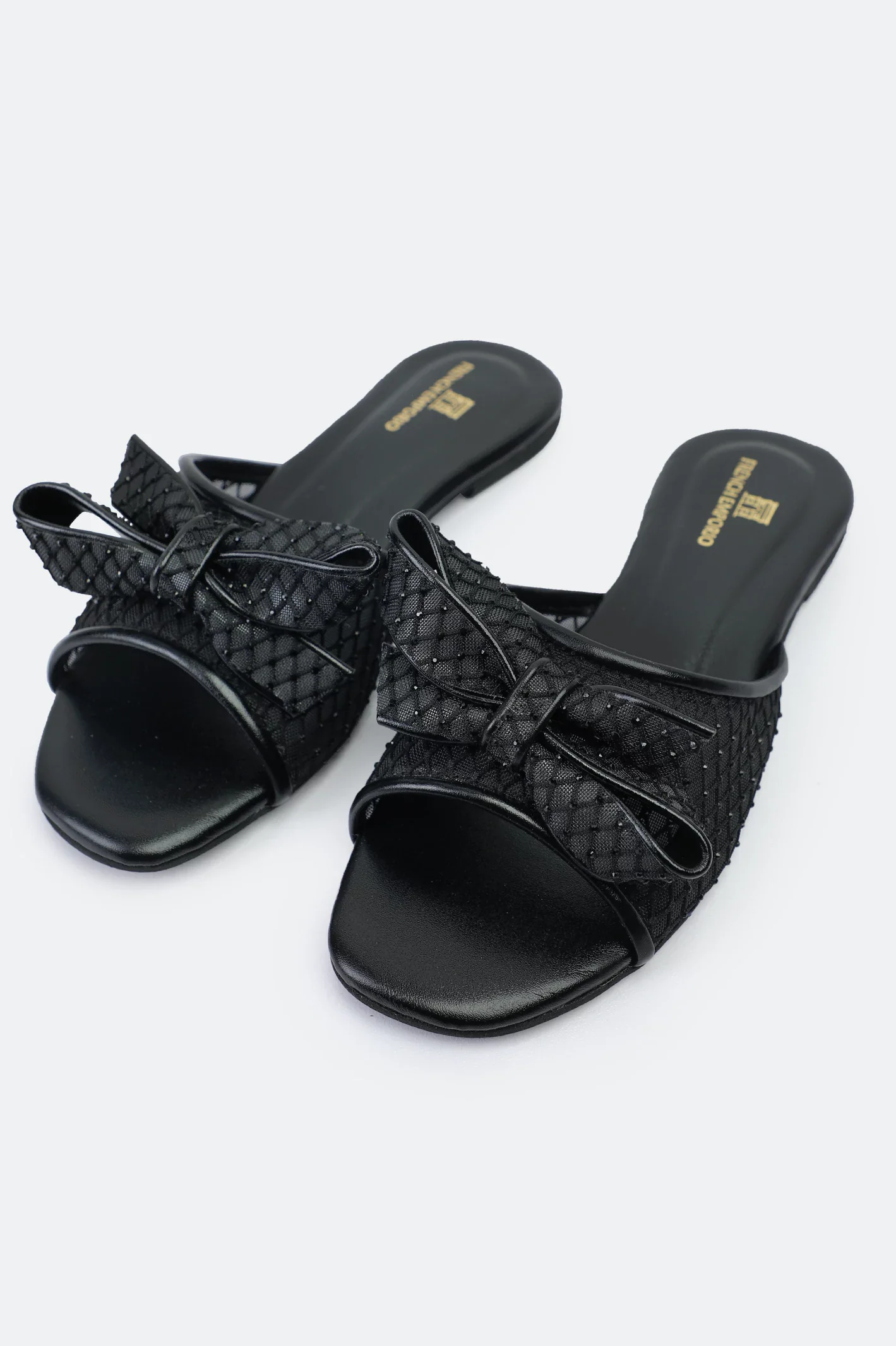 Ladies Black Formal Slippers - Image 4