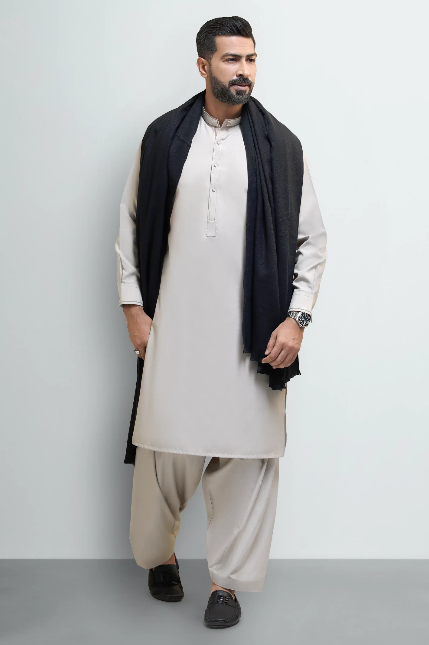 Black Men's Shawl