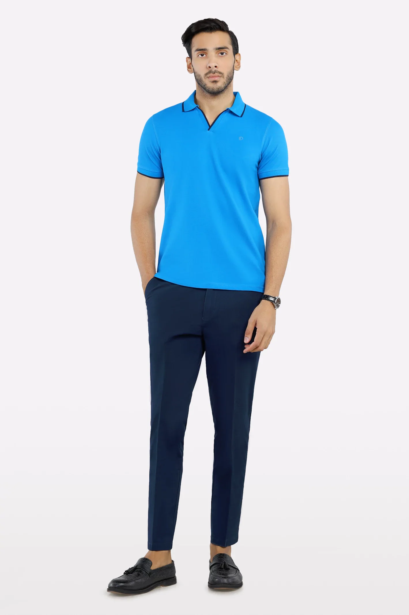 Jacquard Collar Polo - Image 2