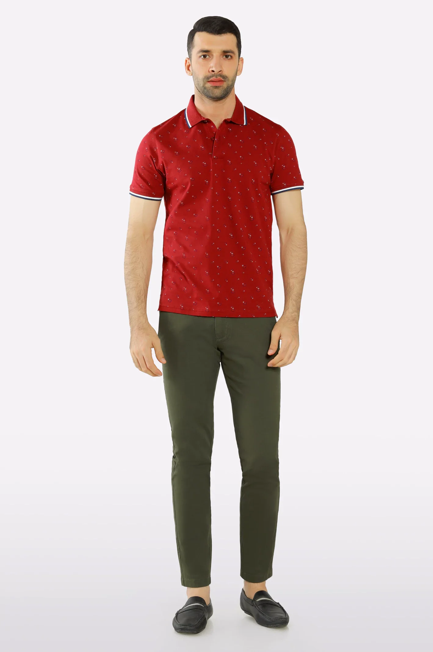 Red All Over Printed Polo - Image 2