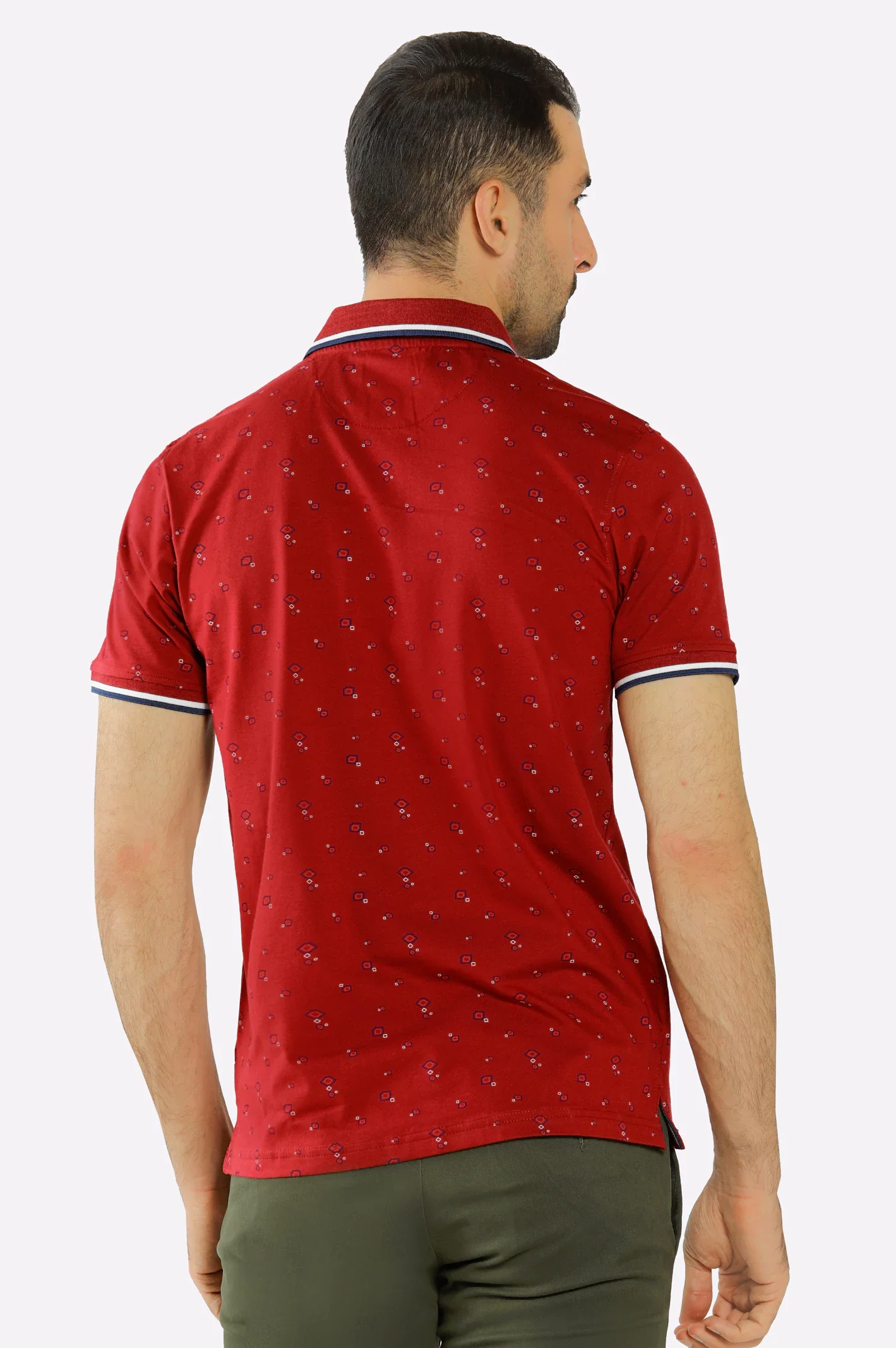 Red All Over Printed Polo - Image 3