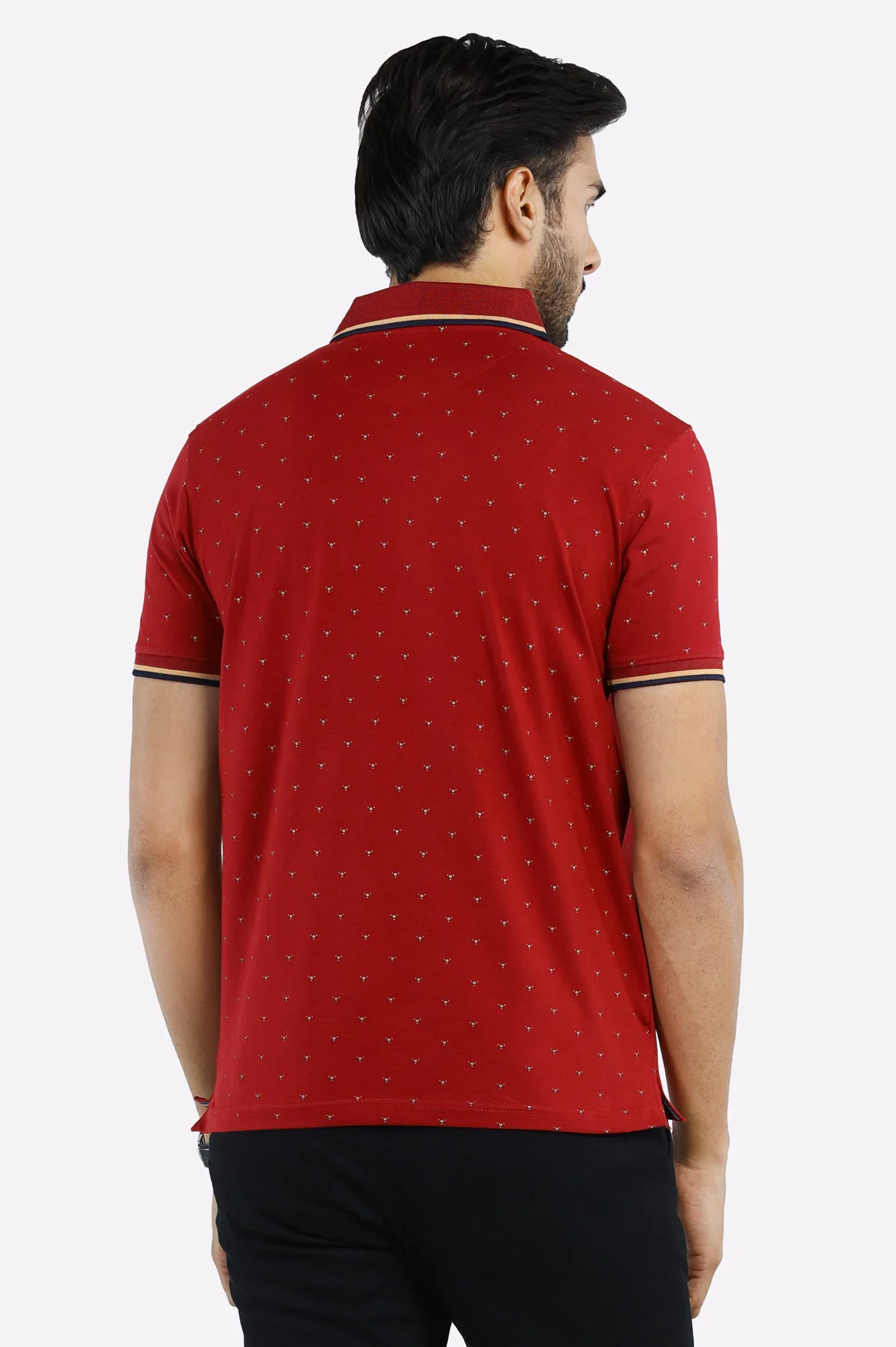 Red All Over Printed Polo - Image 3