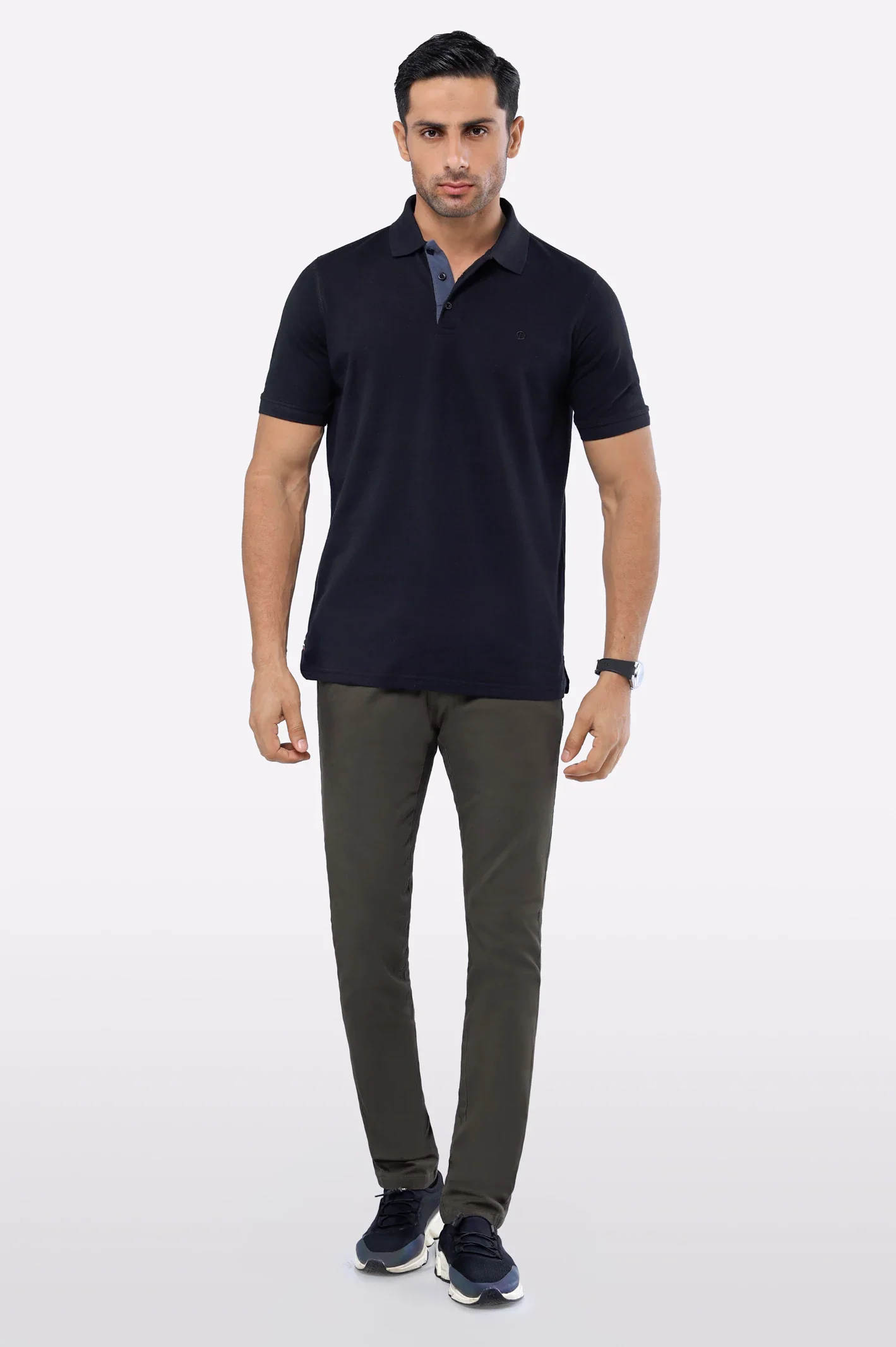 Black Tipping Collar Polo - Image 2