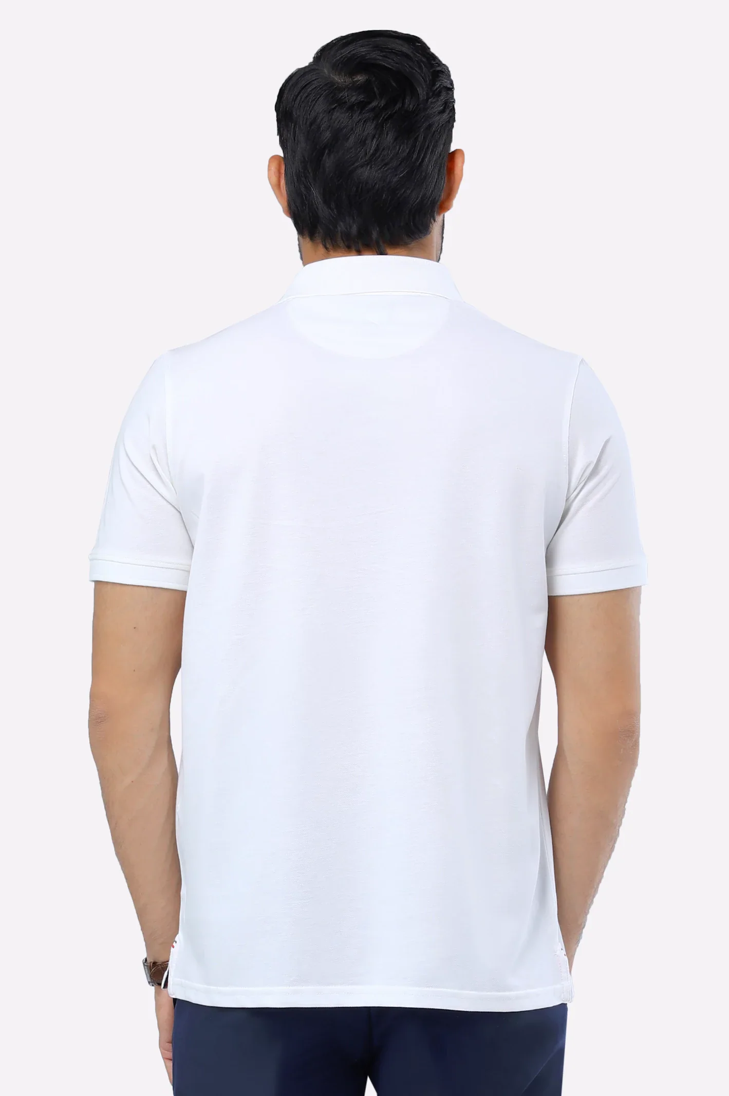White Tipping Collar Polo - Image 3