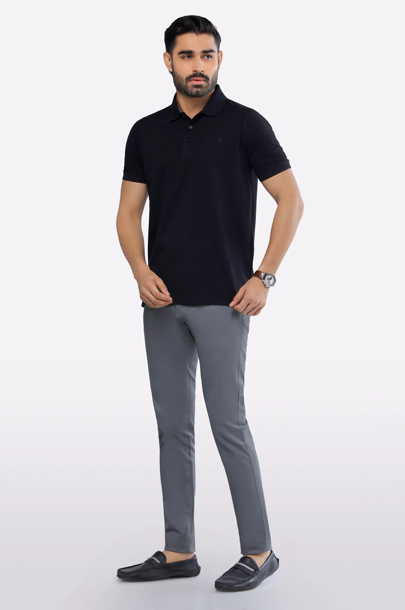 Black Tipping Collar Polo - Image 2