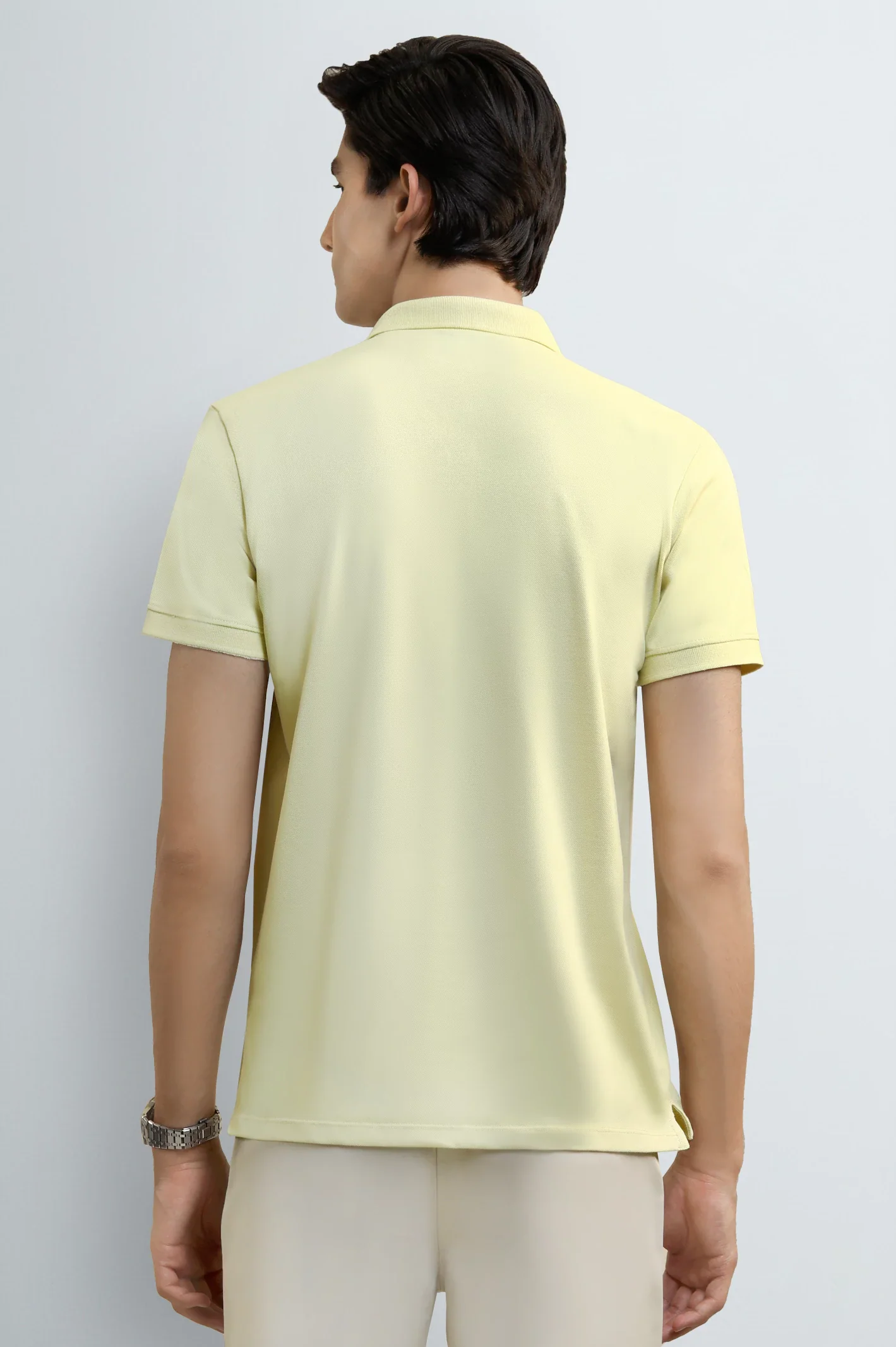 Lime Solid Collar Polo - Image 3