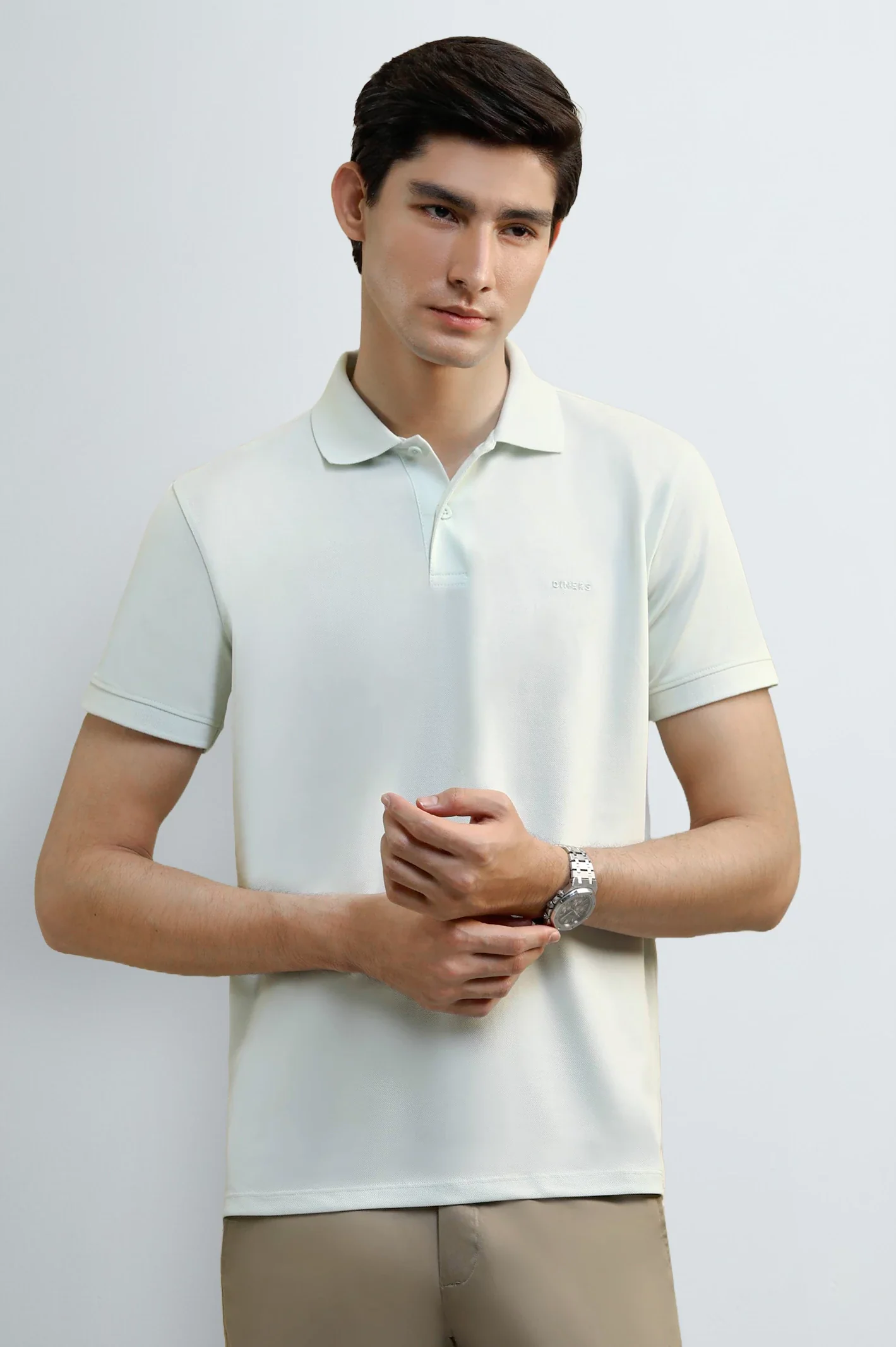 Mint Solid Collar Polo