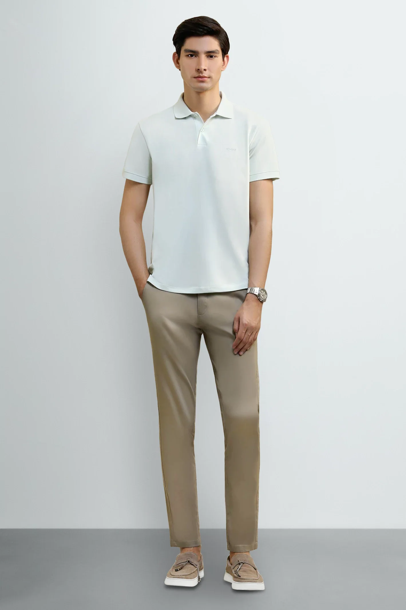 Mint Solid Collar Polo - Image 2