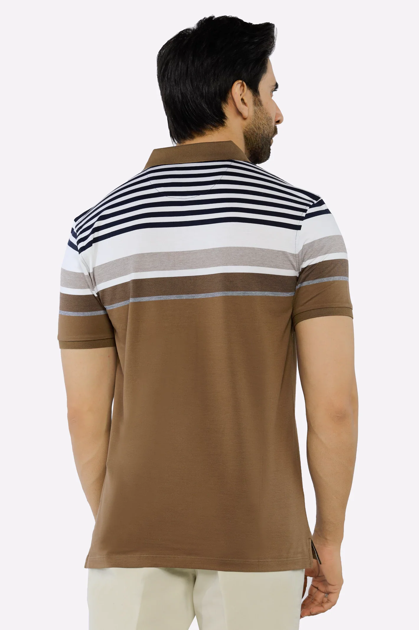 Brown Yarn Dyed Polo - Image 2