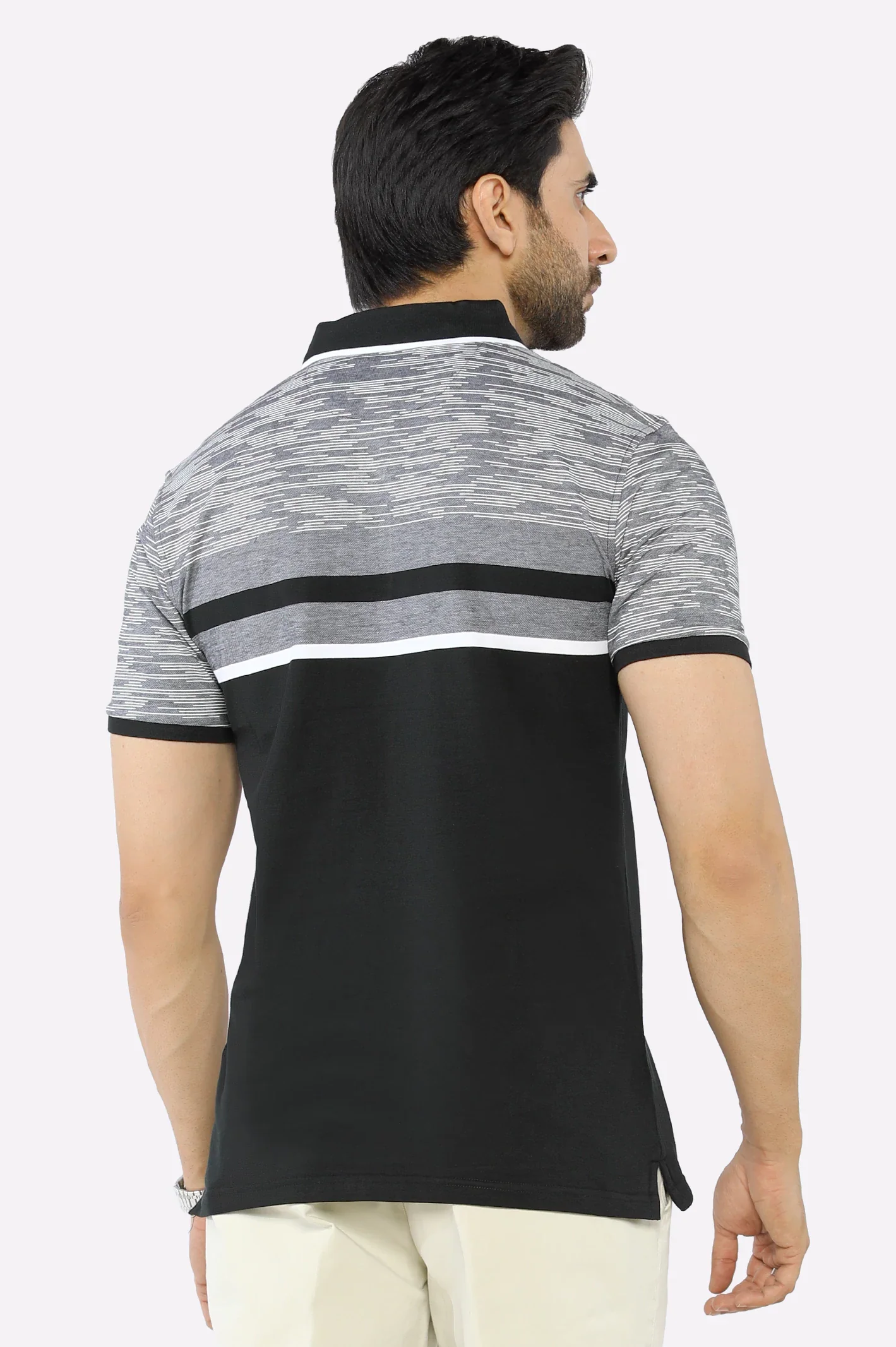 Black Yarn Dyed Polo - Image 2