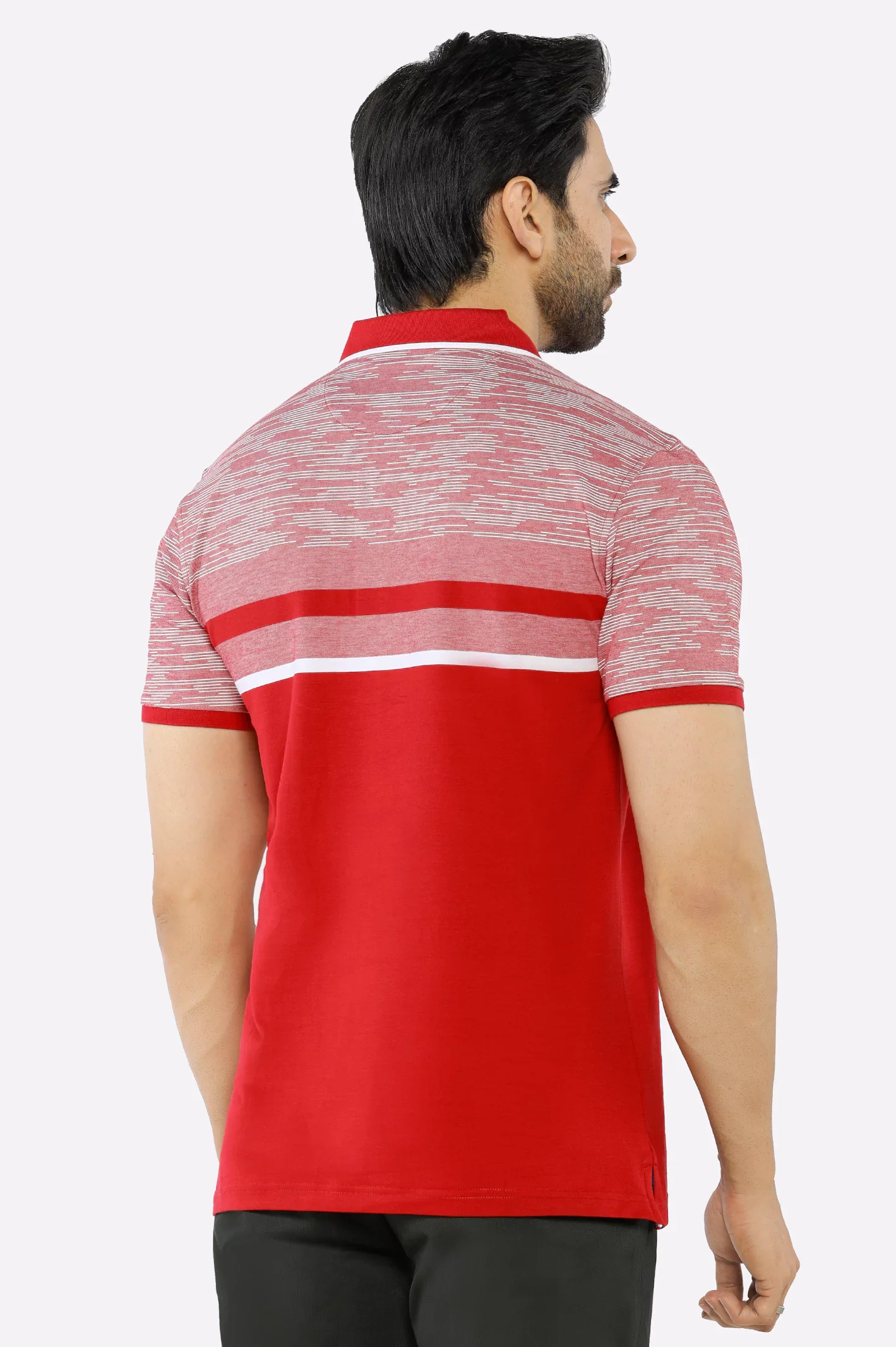 Red Yarn Dyed Polo - Image 2