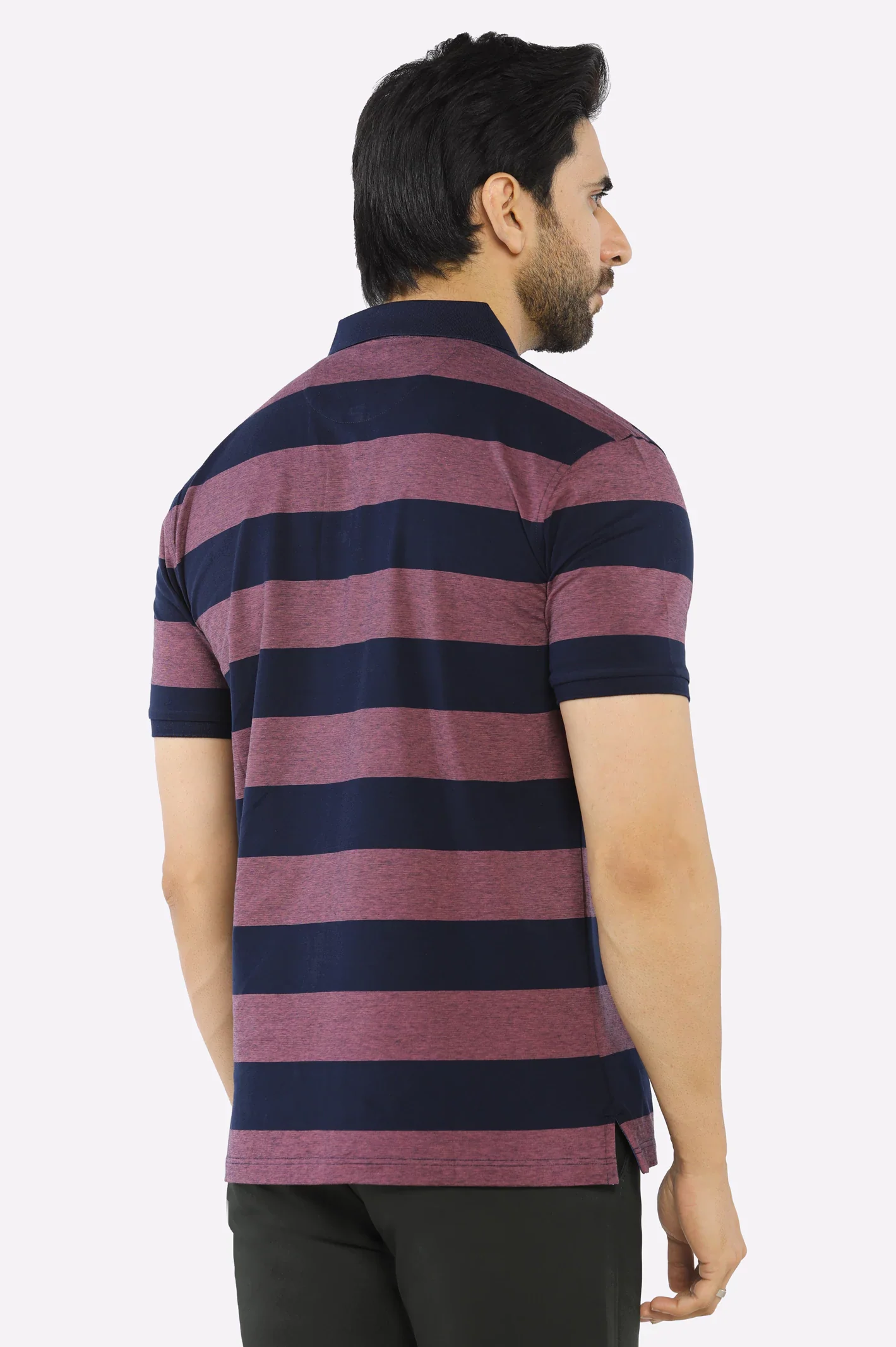 Purple Yarn Dyed Polo - Image 2