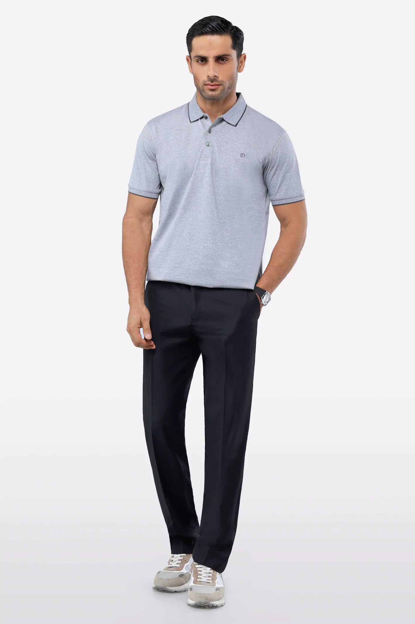 Light Grey Dry Fit Polo - Image 2