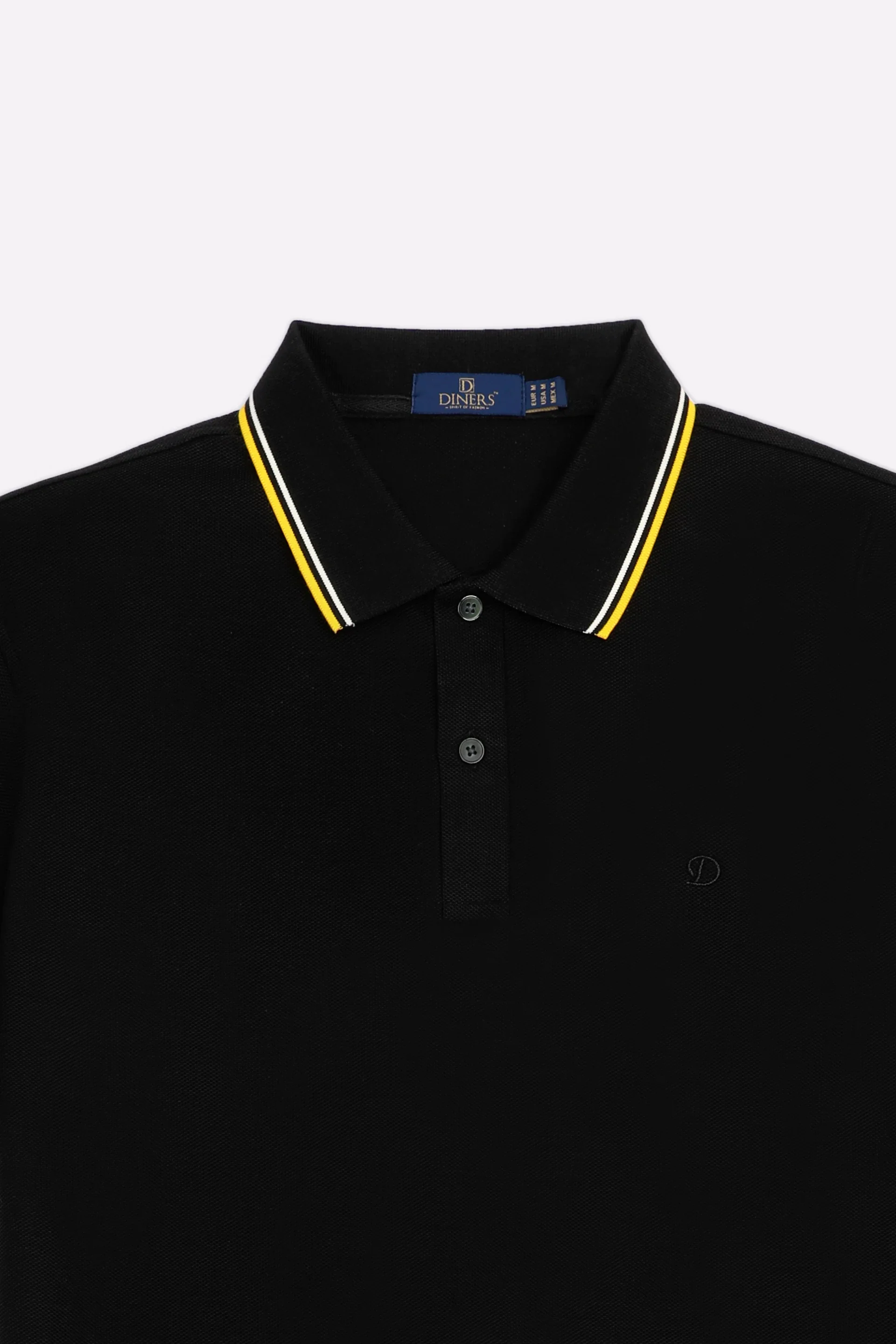 Black Mercerised Polo - Image 5
