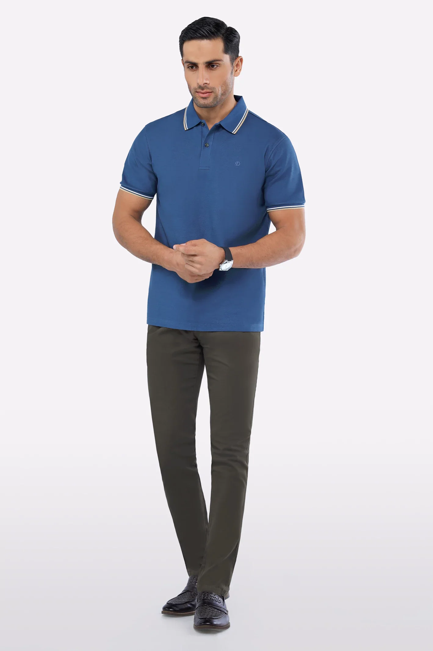 Teal Mercerised Polo - Image 2