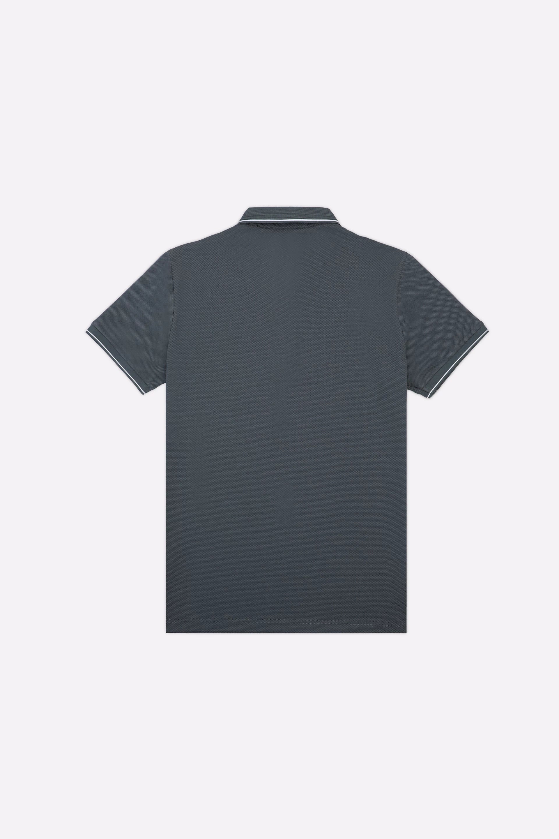 Dark Grey Basic Mercerized Polo - Image 6