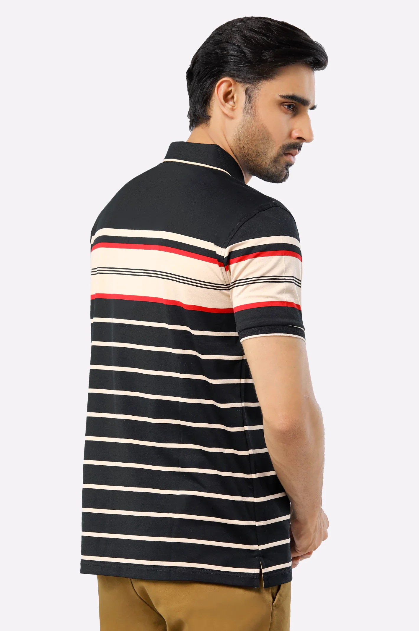 Black Yarn Dyed Polo - Image 3