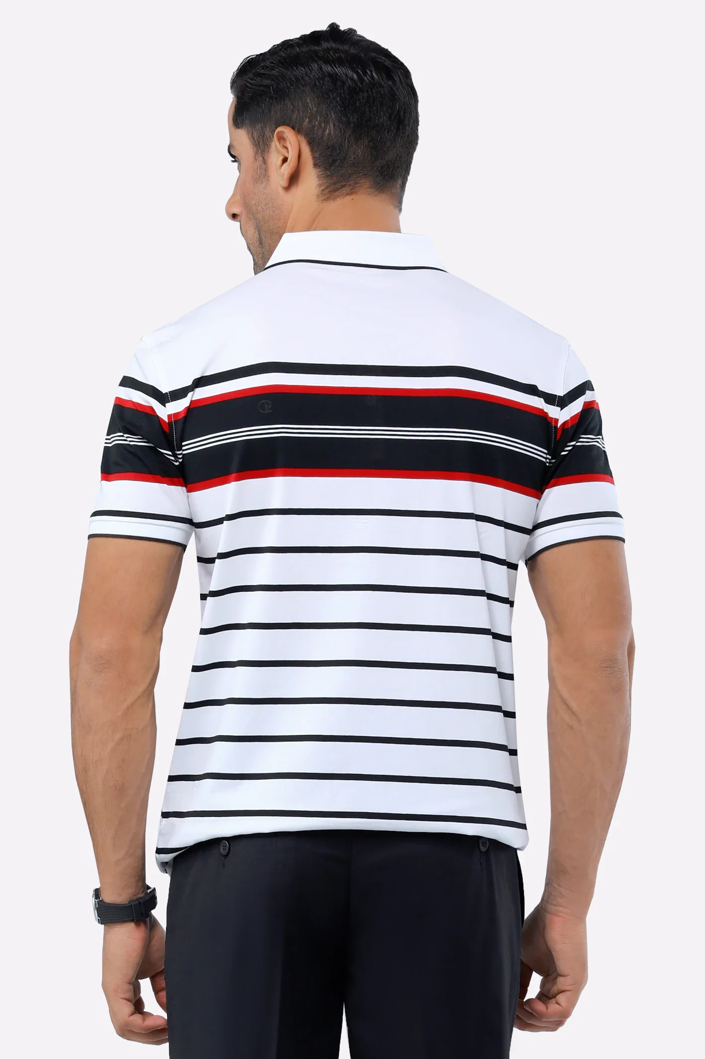 White Yarn Dyed Polo - Image 3