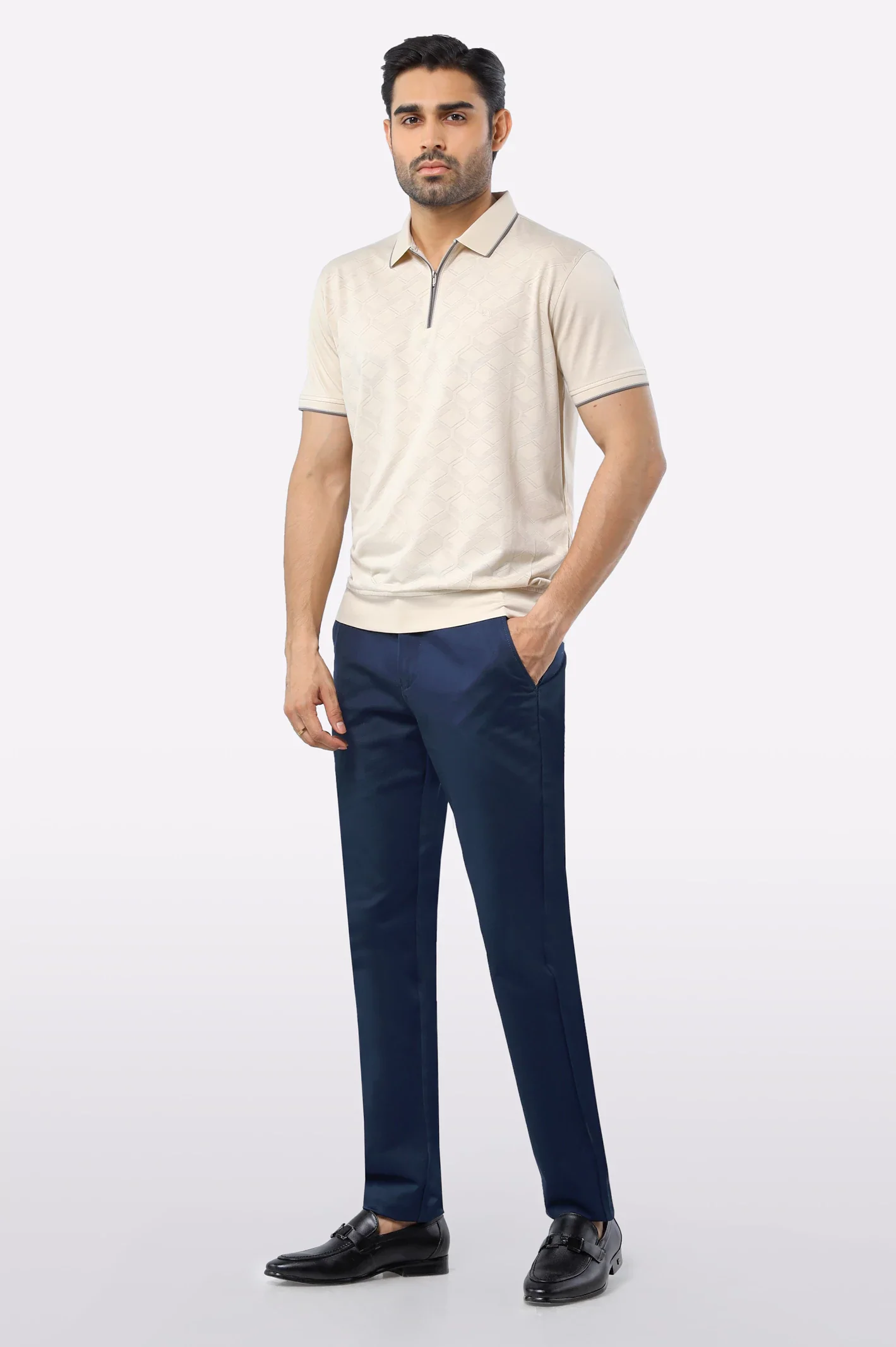 Beige Mercerized Polo - Image 2