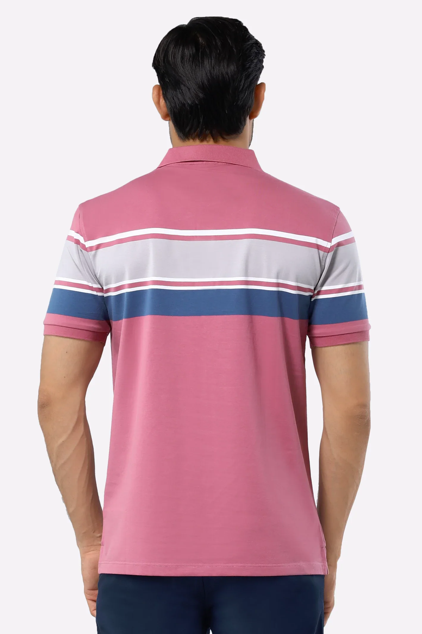 Pink Yarn Dyed Polo - Image 3