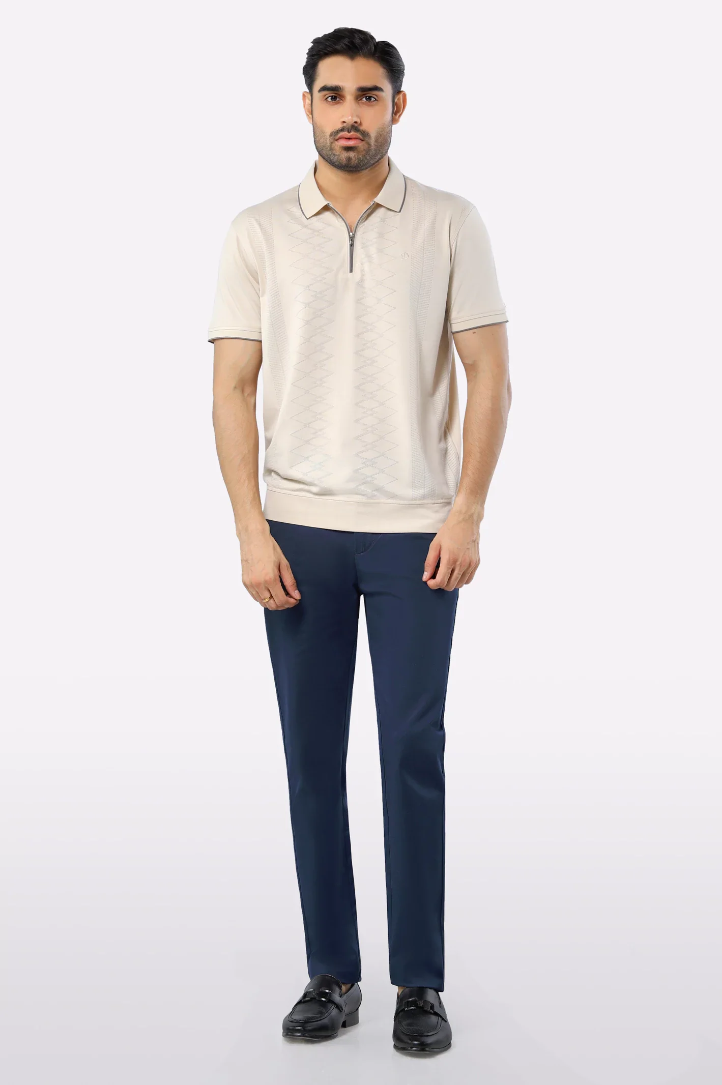 Beige Mercerized Polo - Image 2