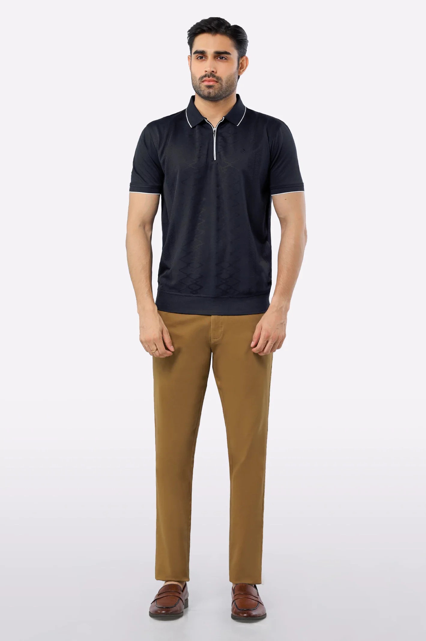 Black Mercerized Polo - Image 2