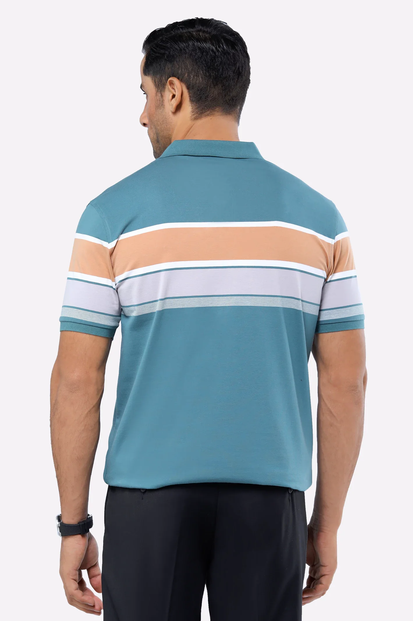 Green Yarn Dyed Polo - Image 3
