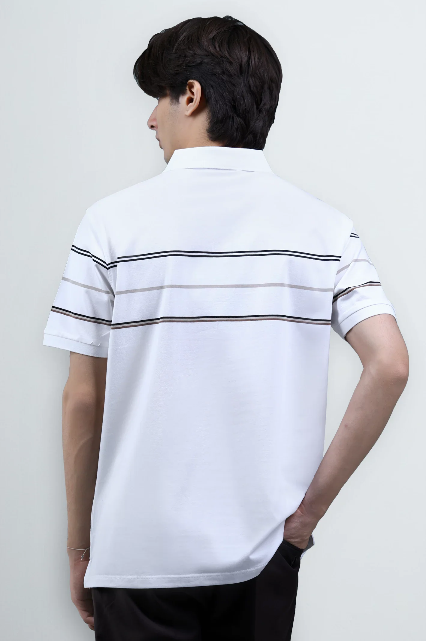 White Yarn Dyed Polo - Image 5