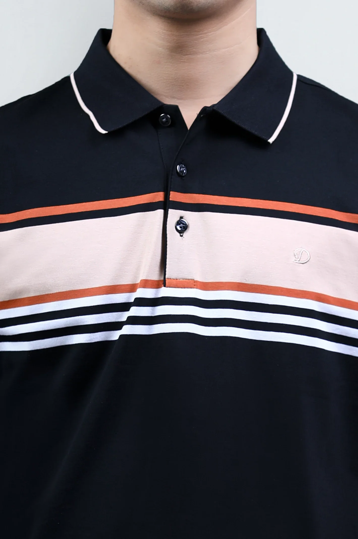 Black Yarn Dyed Polo - Image 3