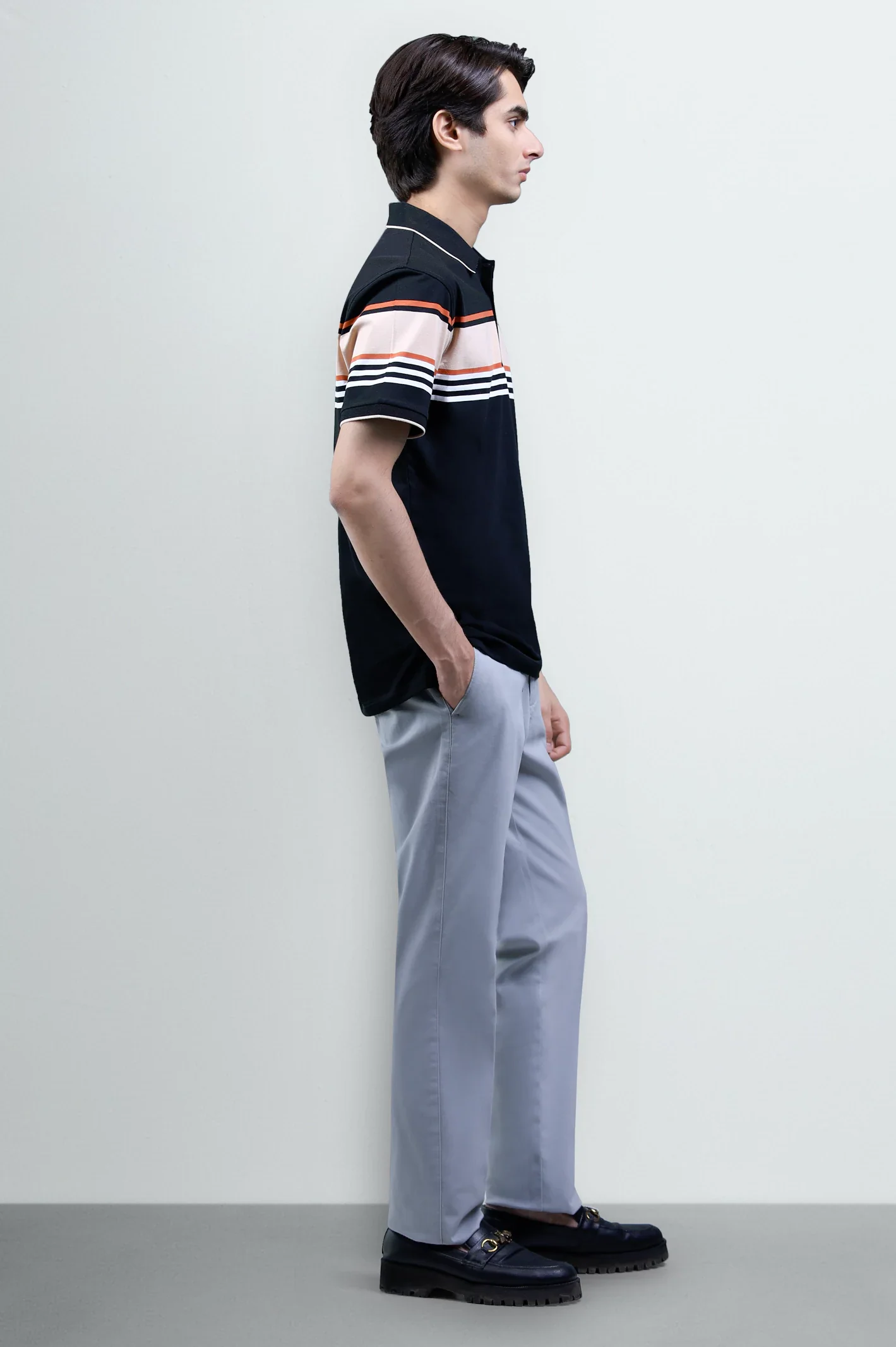 Black Yarn Dyed Polo - Image 4