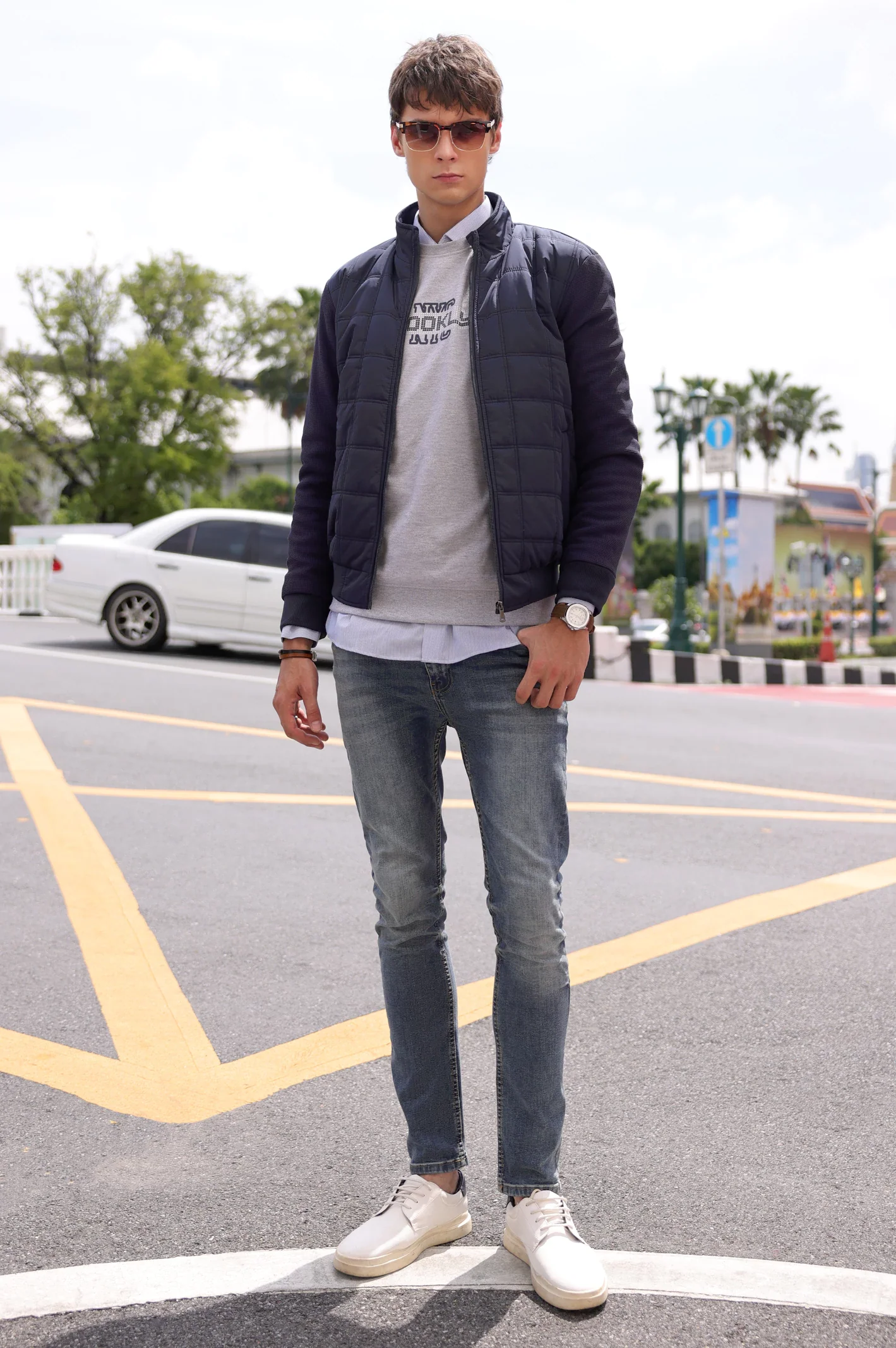 Men’s Blue Puffer Jacket - Image 2