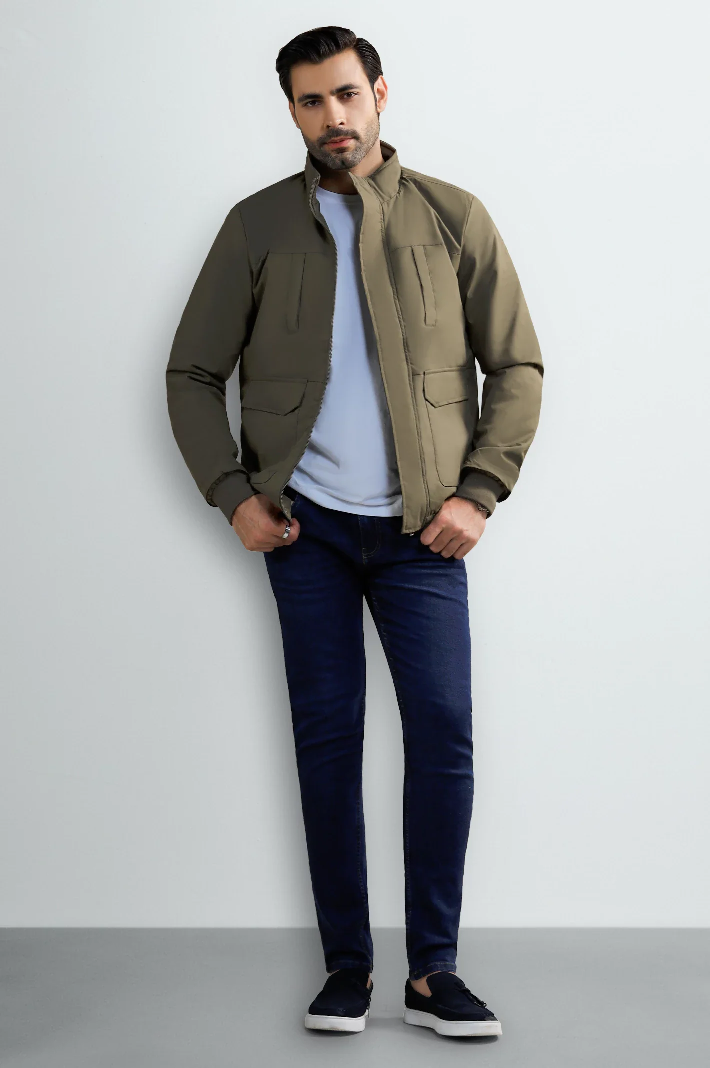 Light Khaki Men's Jacket - Image 2