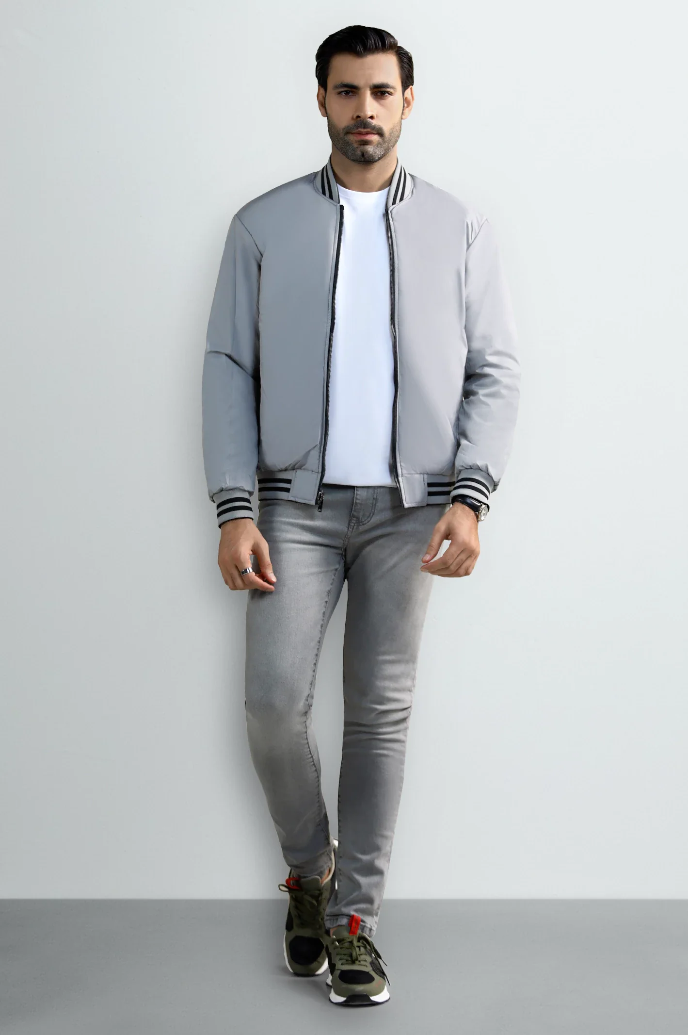 Black & Gray Reversible Men's Jacket - Image 3