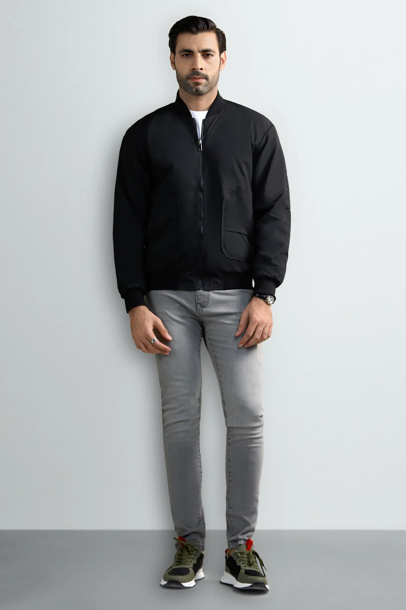 Black & Gray Reversible Men's Jacket - Image 4